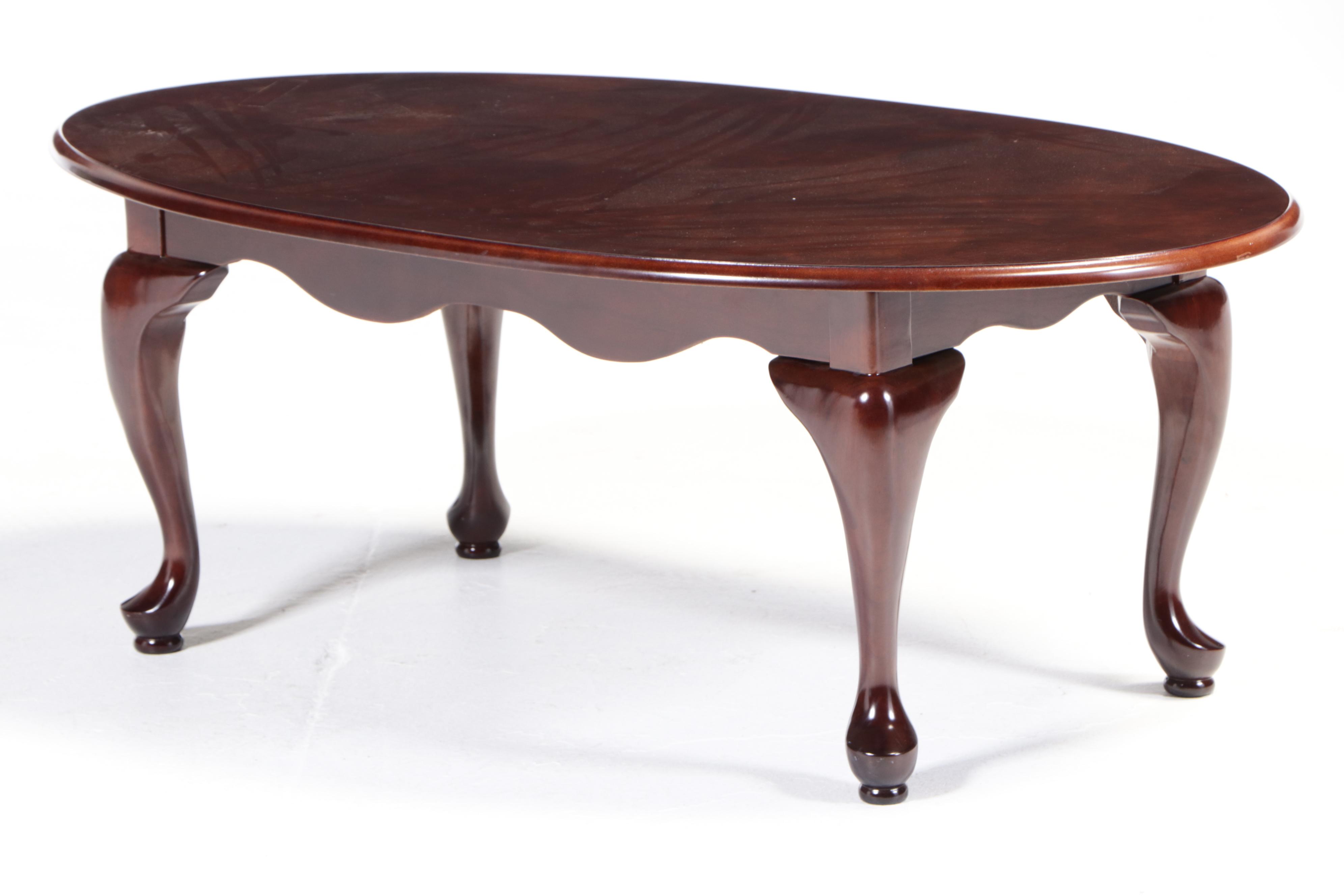 Colonial Style Mahogany Console Table Plus Bombay Company Coffee Table