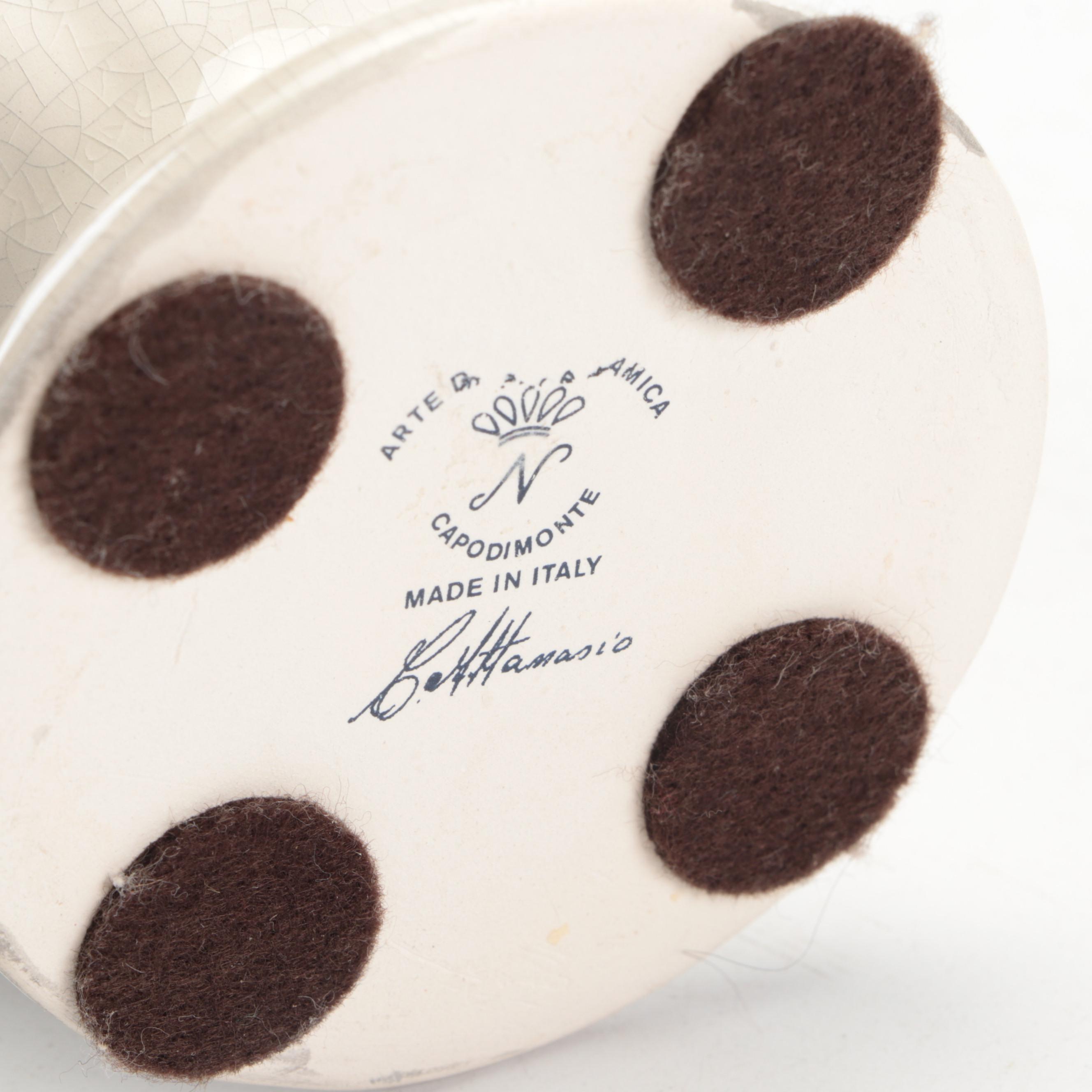 Chelsea House Ceramic Bird and Capodimonte Porcelain Fruit Figurines