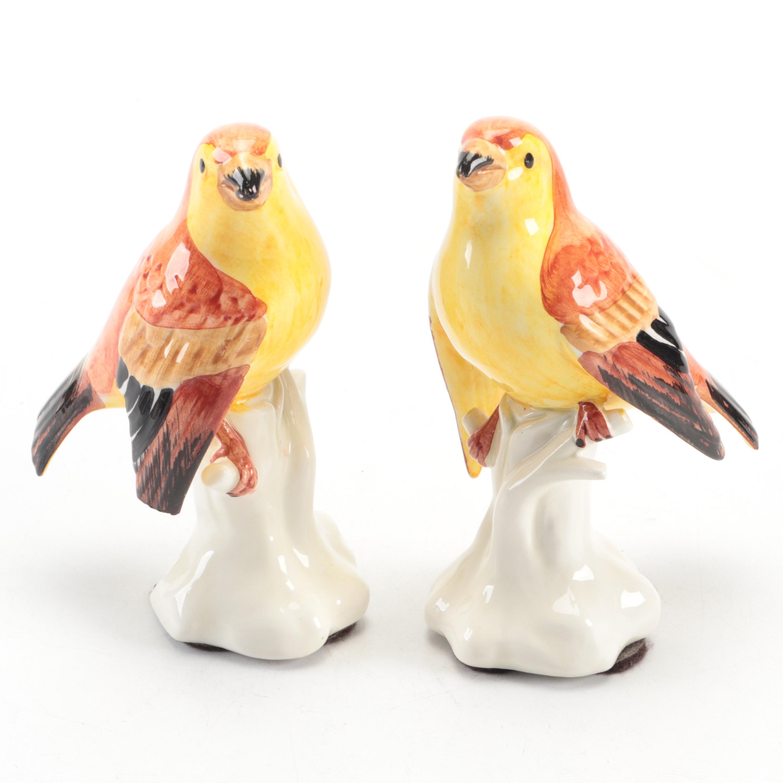 Chelsea House Ceramic Bird and Capodimonte Porcelain Fruit Figurines