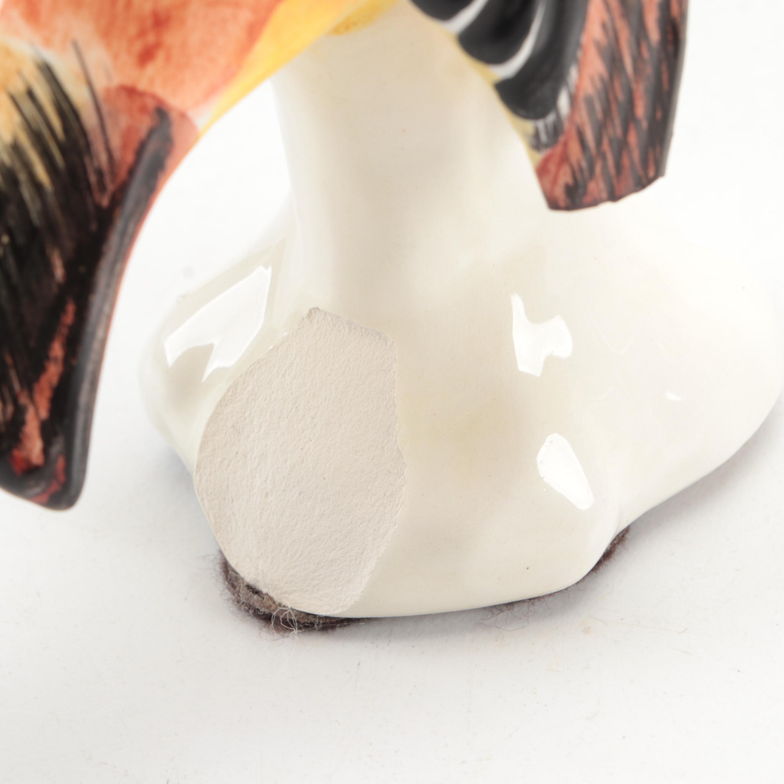 Chelsea House Ceramic Bird and Capodimonte Porcelain Fruit Figurines