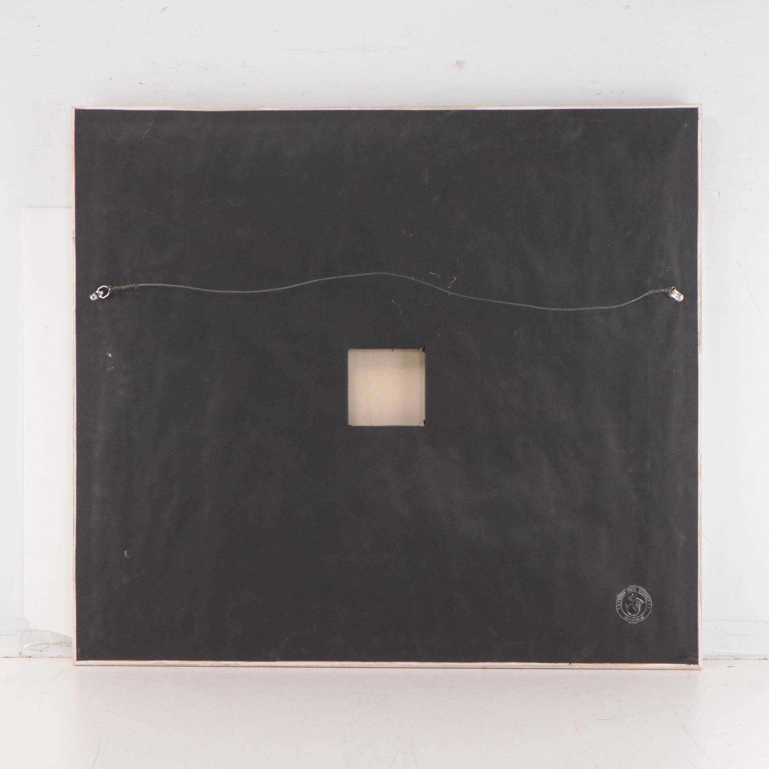 Landscape Oil Painting of Figure Walking Horse