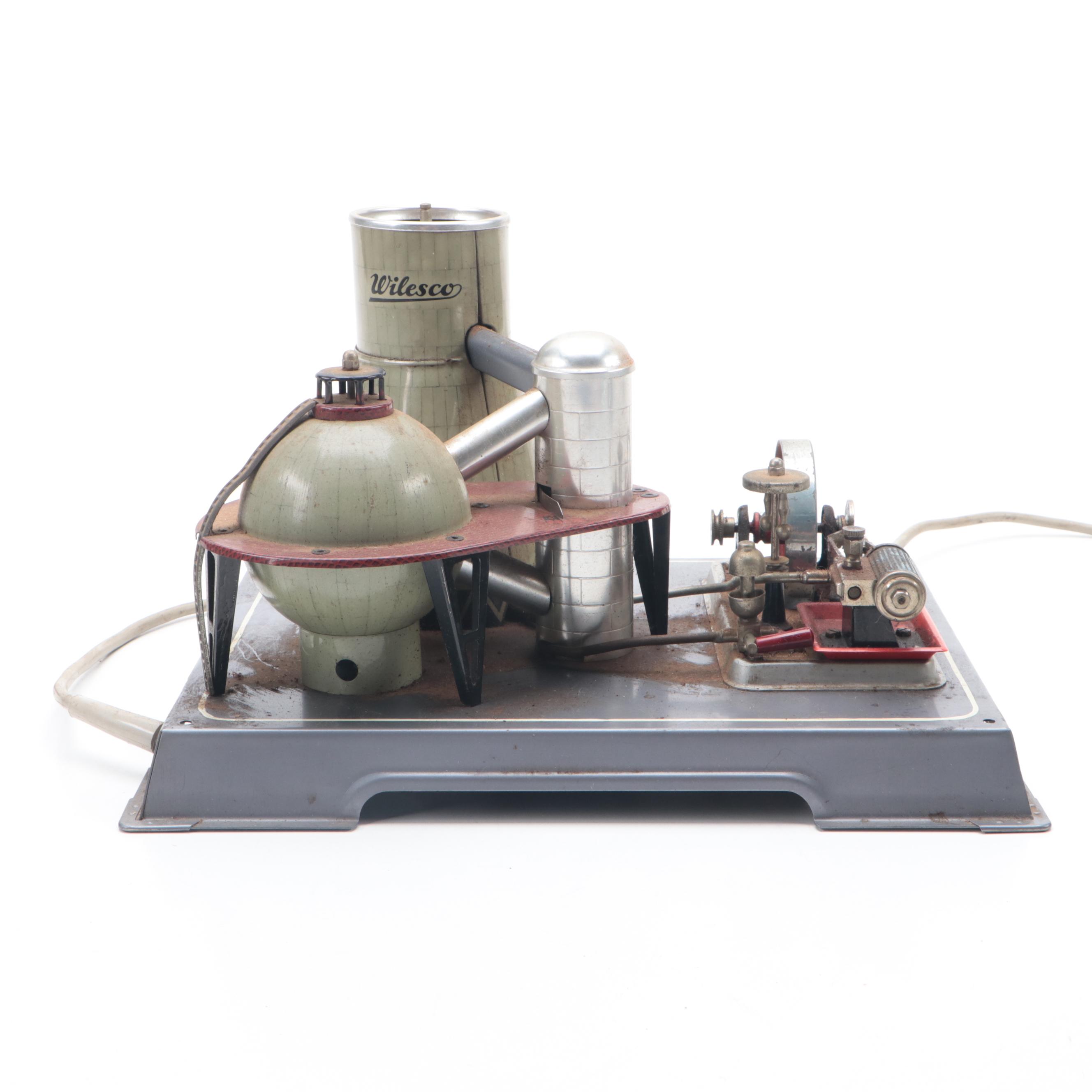 Wilesco Tin Litho Electric Toy Atomic Power Station Model, Circa 1965