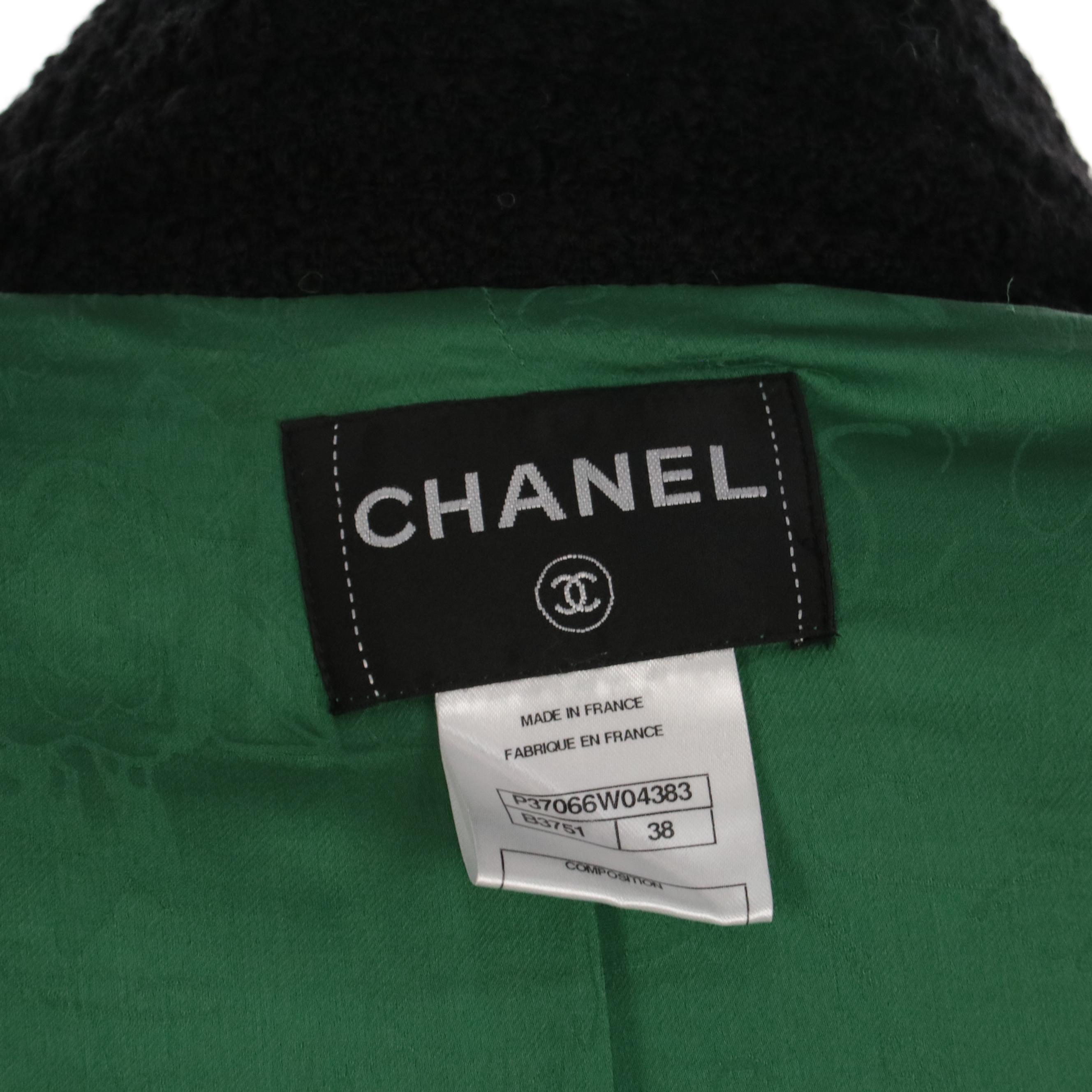Chanel Dress Suit in Green/White/Black Lesage Tweed