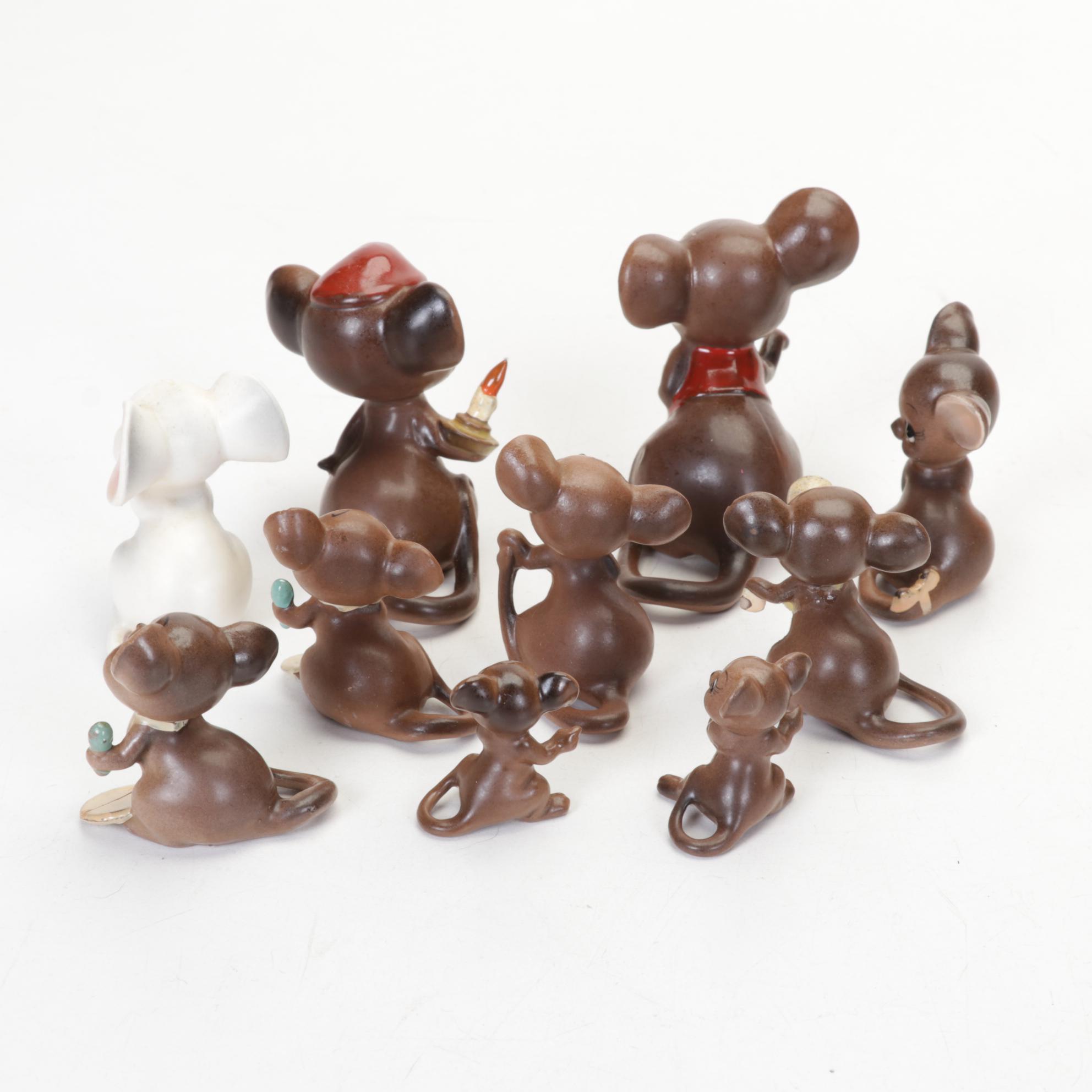 Japanese Mice & Pixie Elf Ceramic Figurines, Keebler Elf Clock & Radio, & More