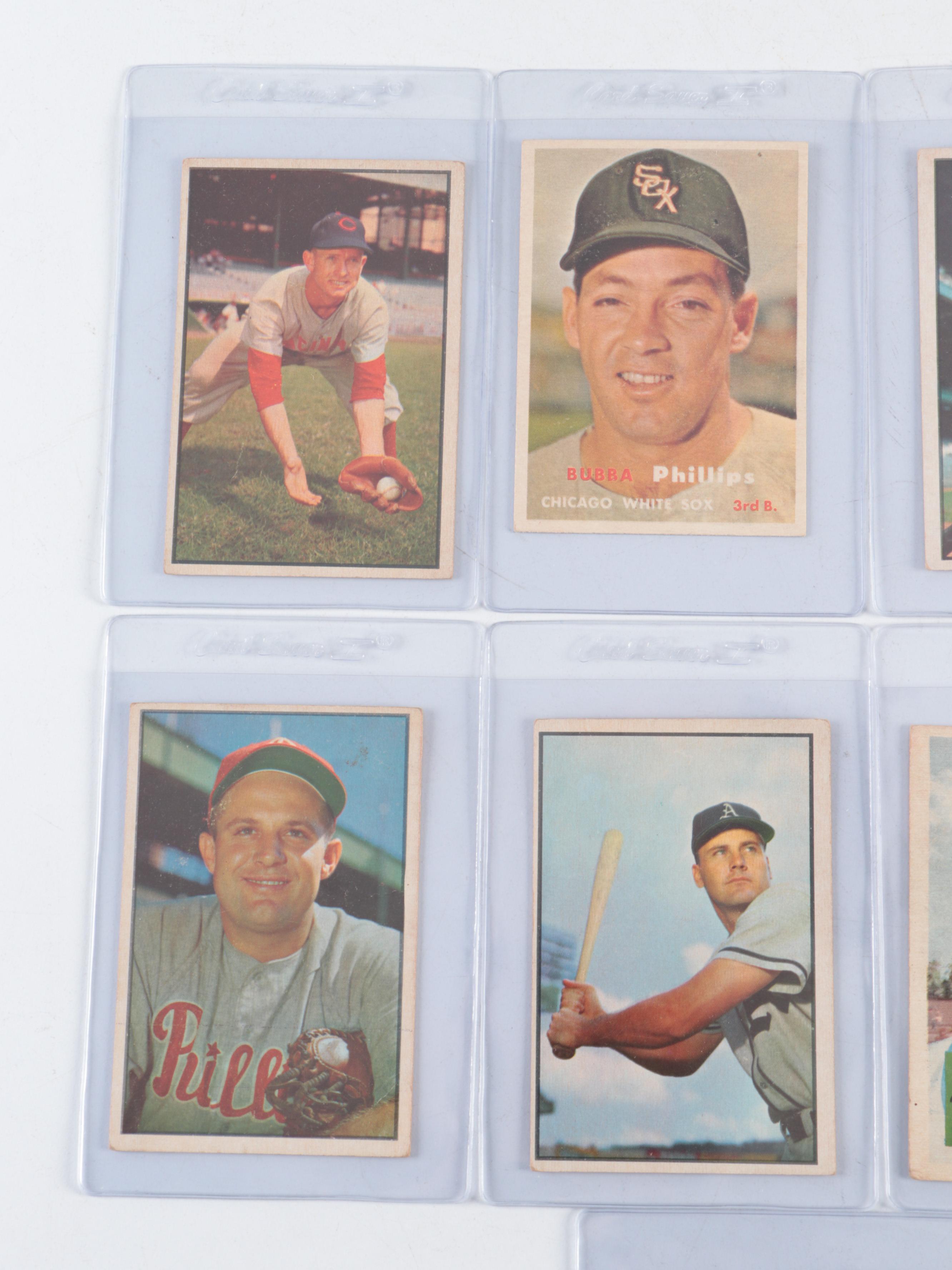 1950s Bowman and Topps Baseball Cards with Robin Roberts, Al Rosen, More