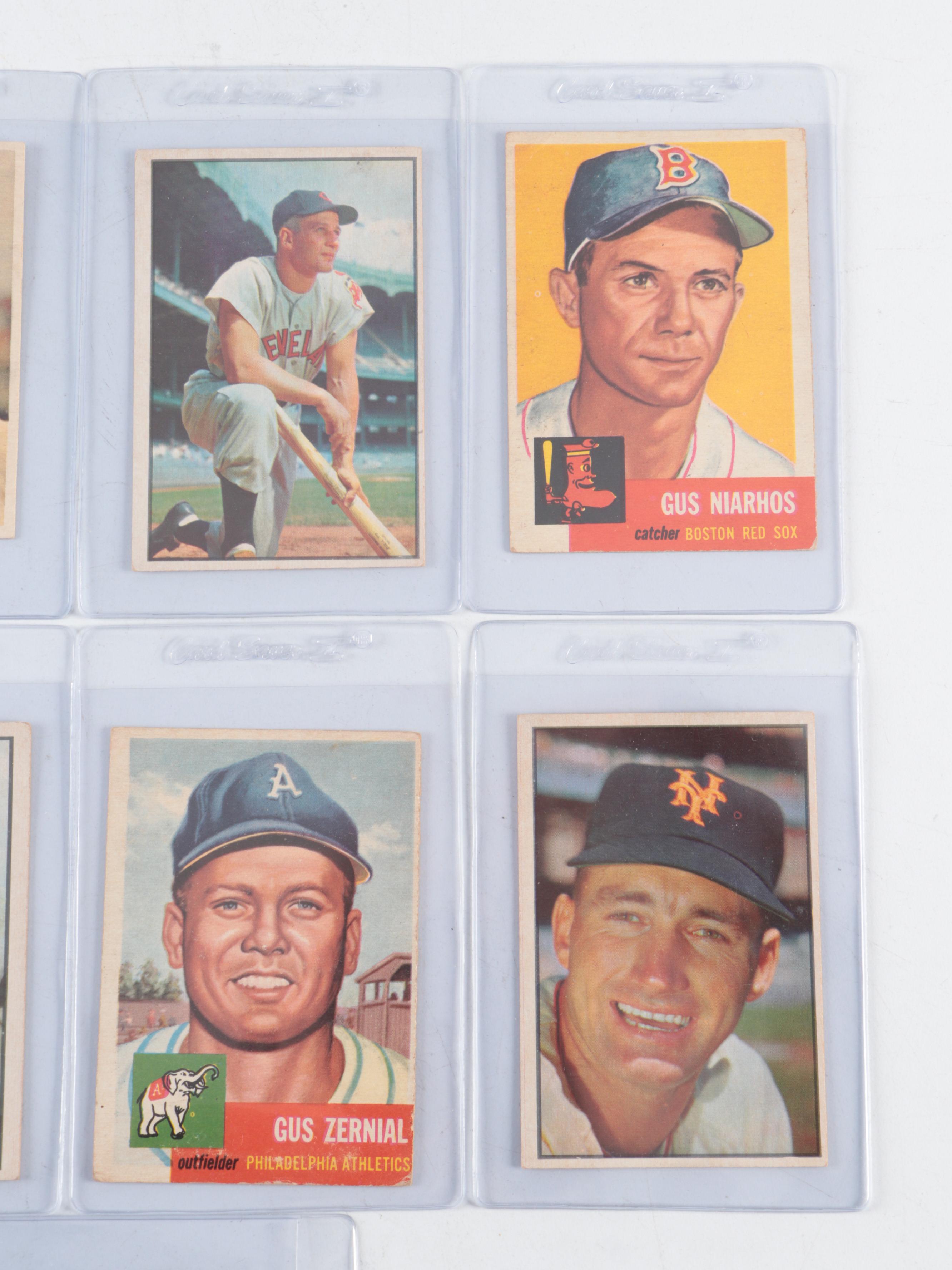 1950s Bowman and Topps Baseball Cards with Robin Roberts, Al Rosen, More