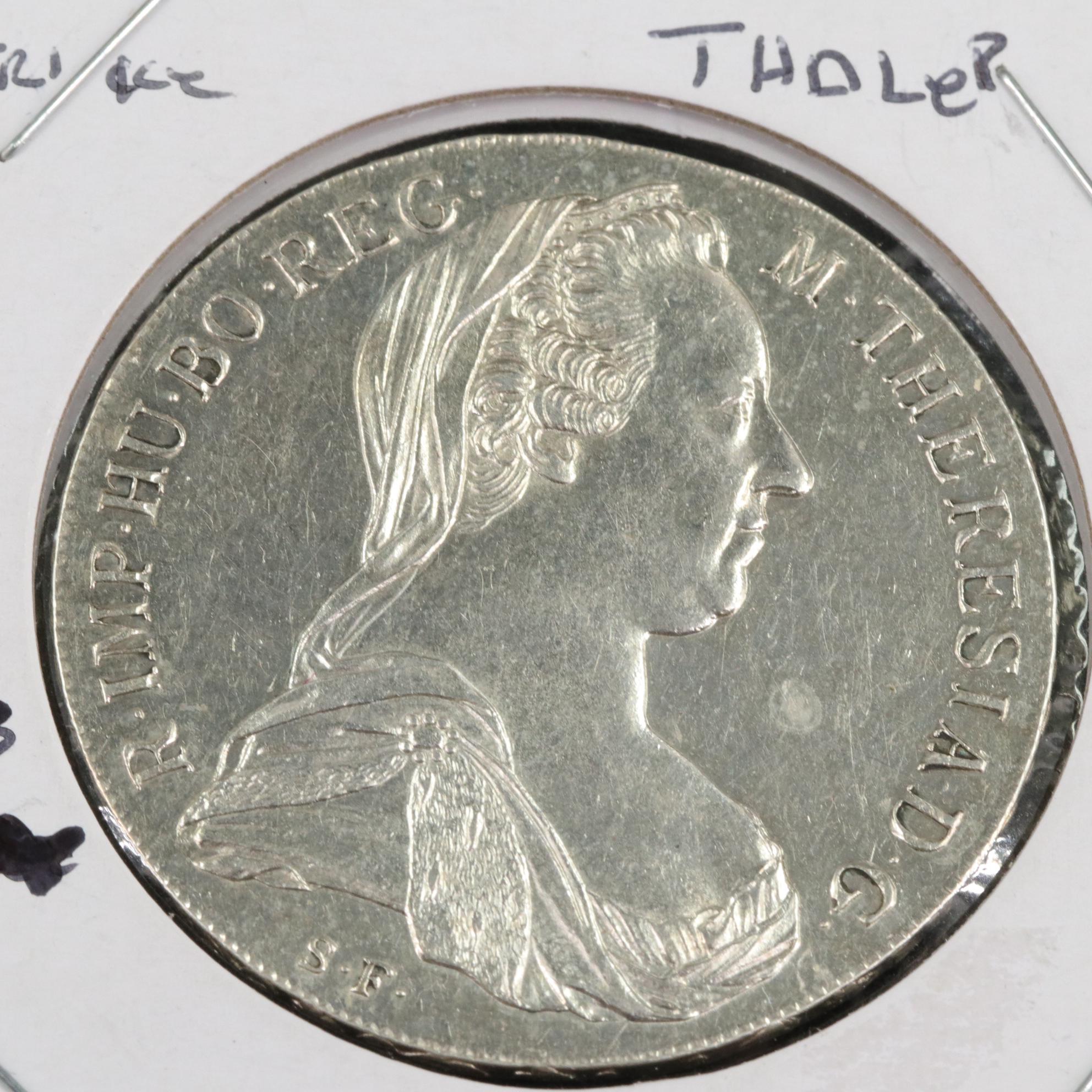 1780 Maria Theresa Thaler Restrike Coin