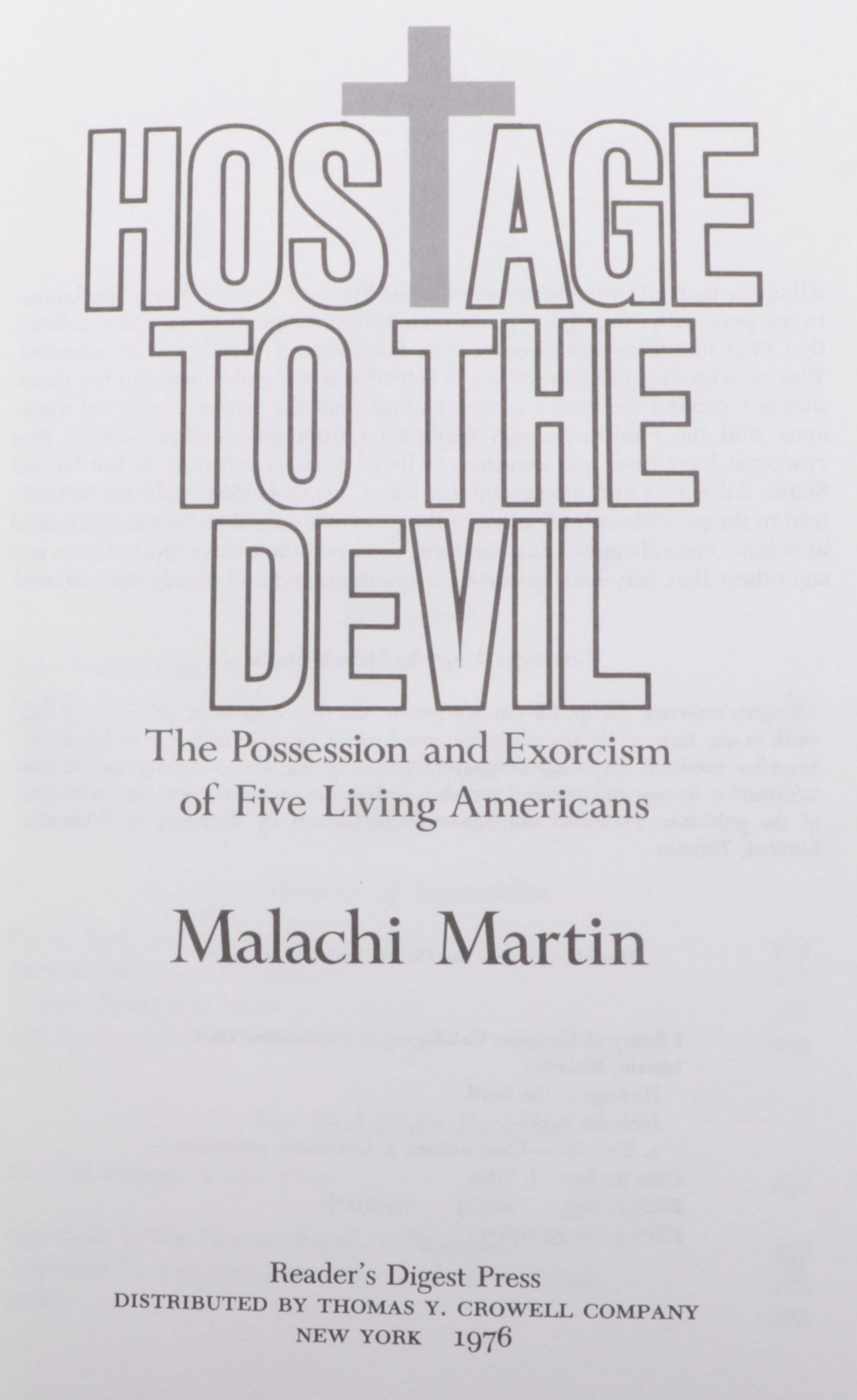 "Hostage to the Devil" by Malachi Martin, 1976