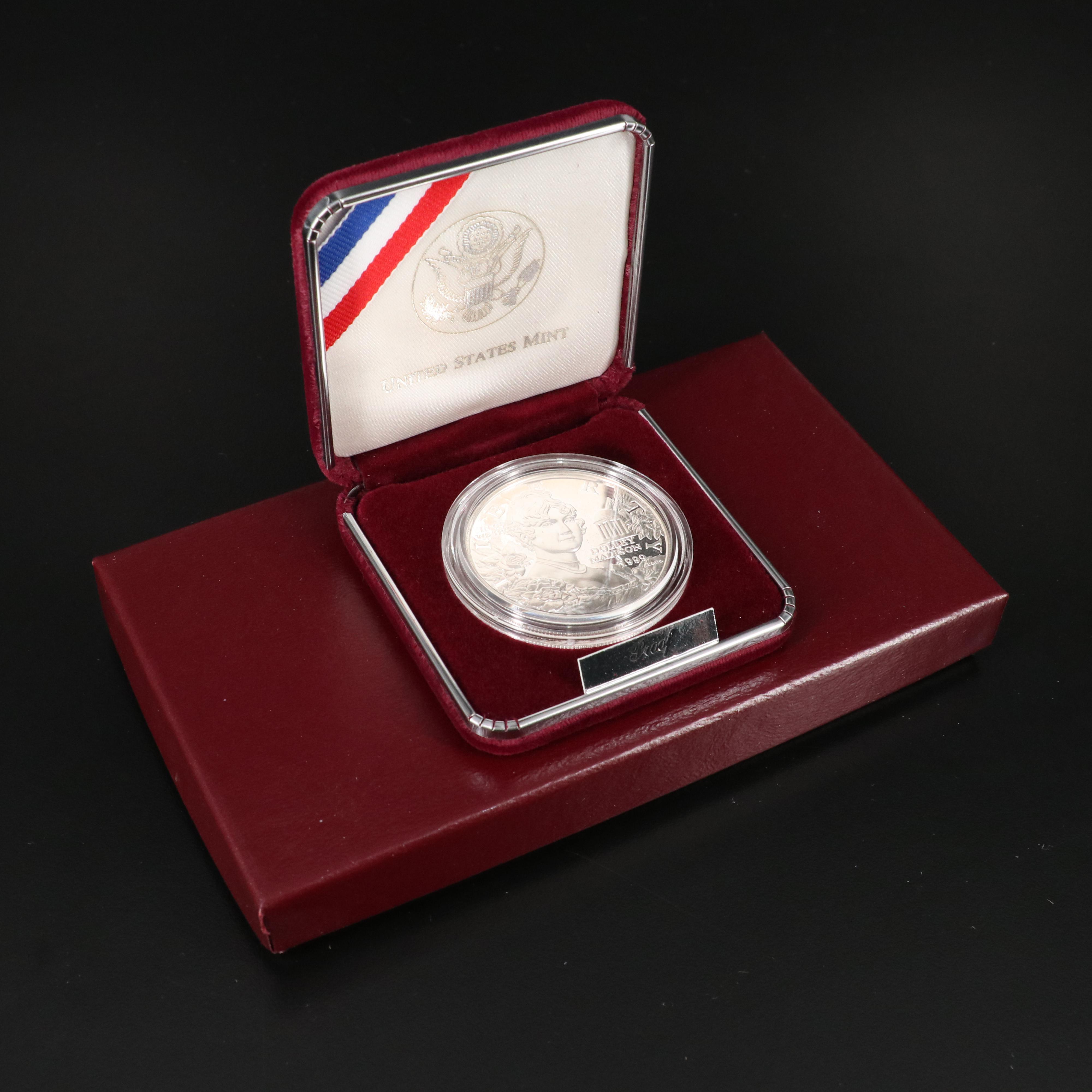 Four Different Modern Proof Commemorative Silver Dollars