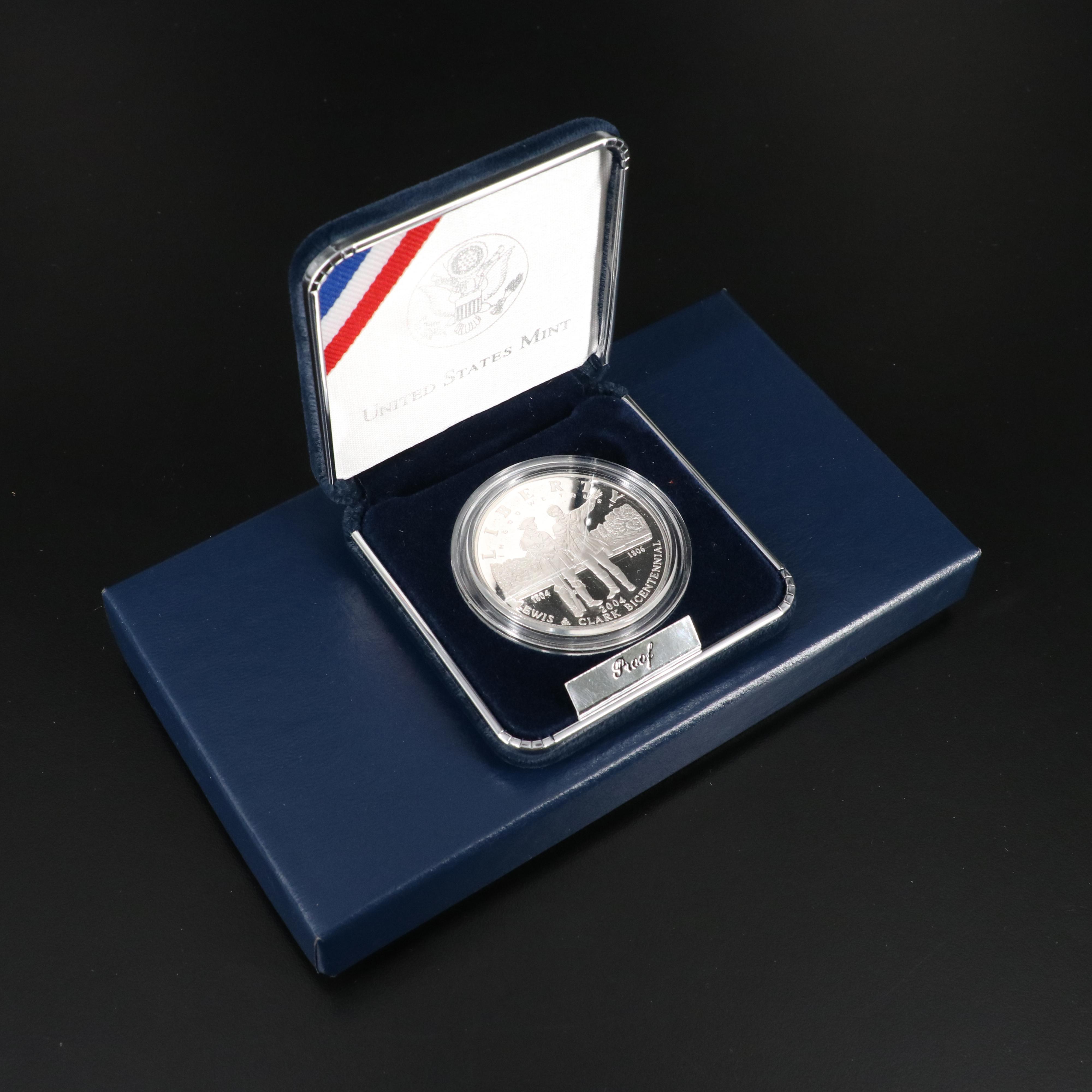 Four Different Modern Proof Commemorative Silver Dollars