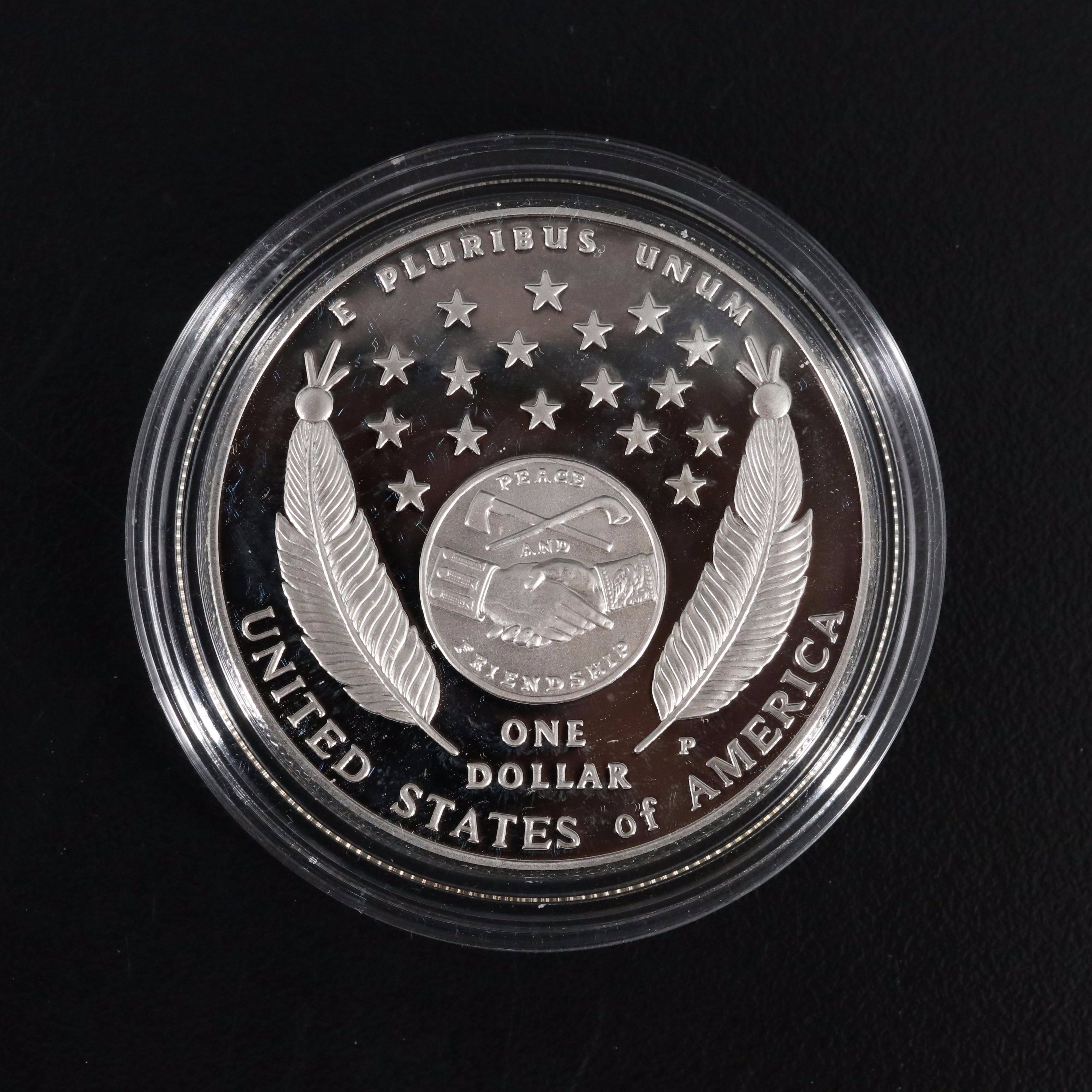 Four Different Modern Proof Commemorative Silver Dollars