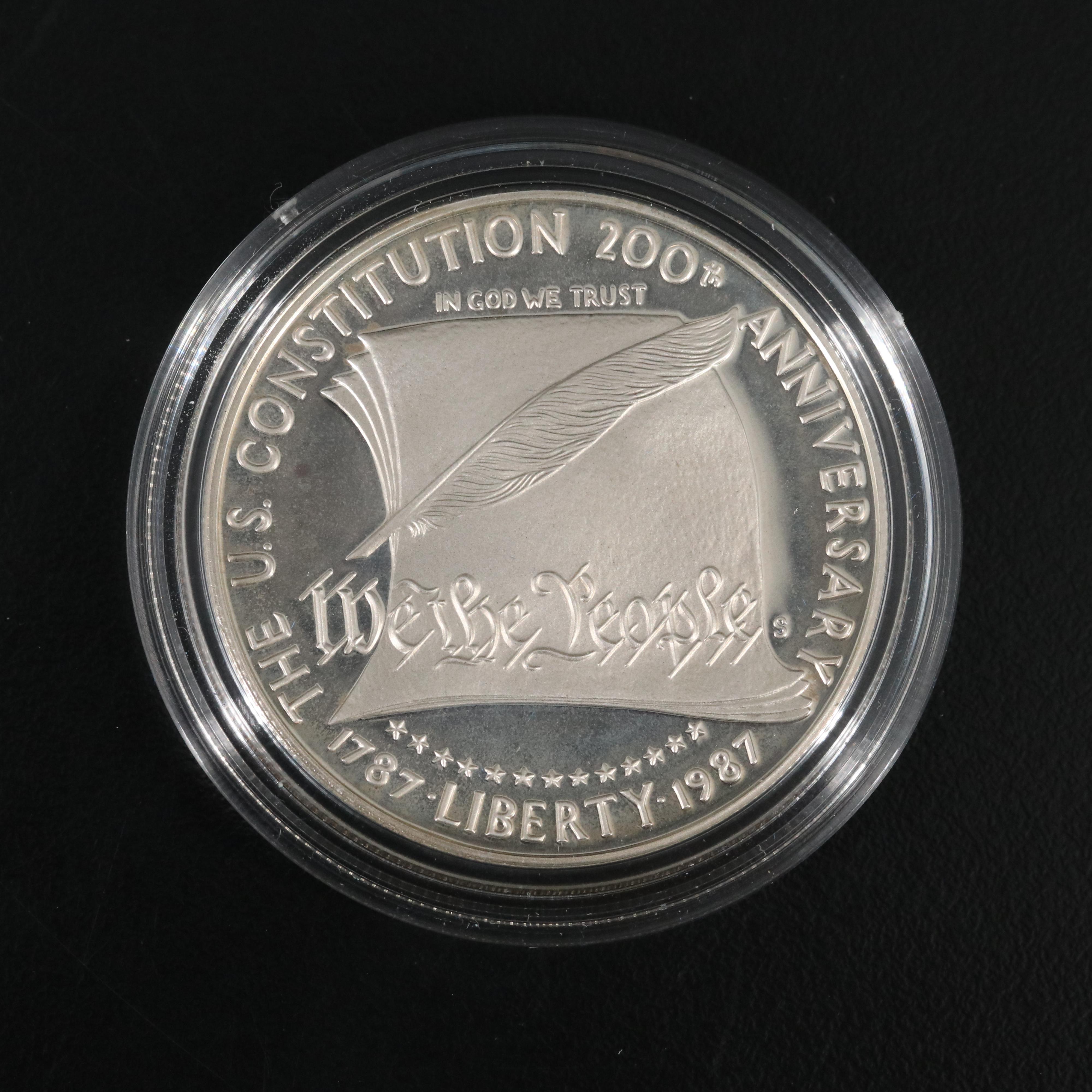 Four Different Modern Proof Commemorative Silver Dollars