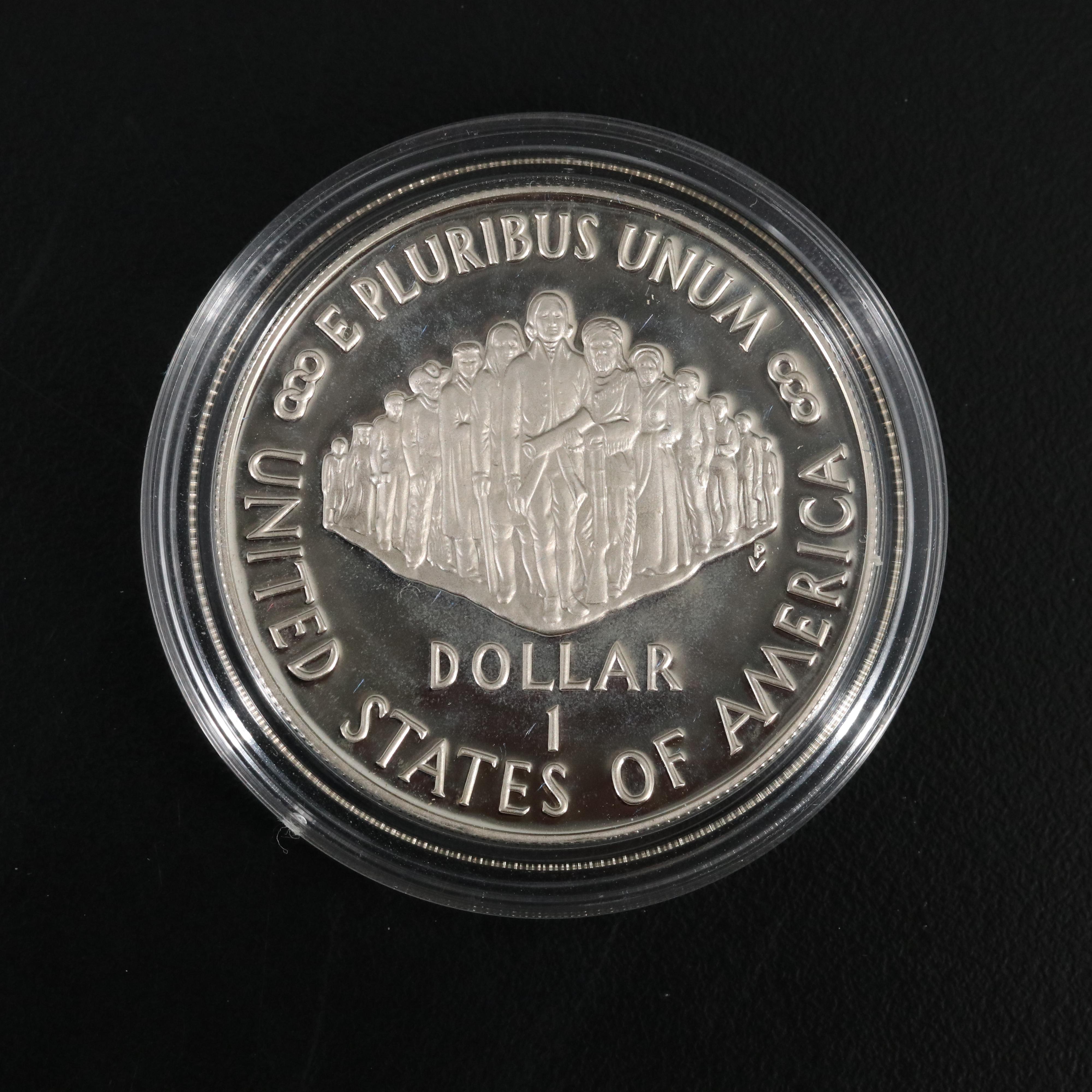 Four Different Modern Proof Commemorative Silver Dollars