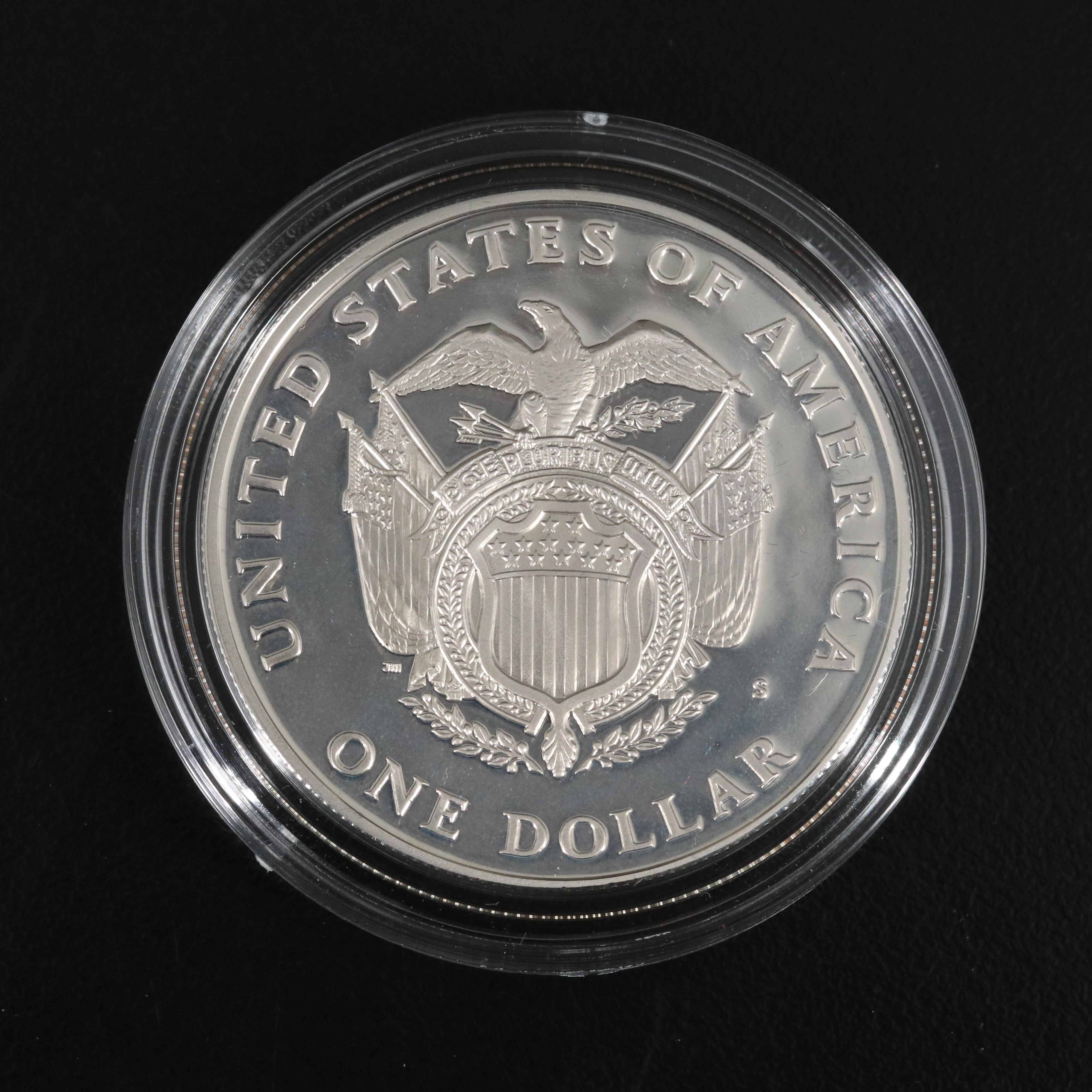 Four Different Modern Proof Commemorative Silver Dollars