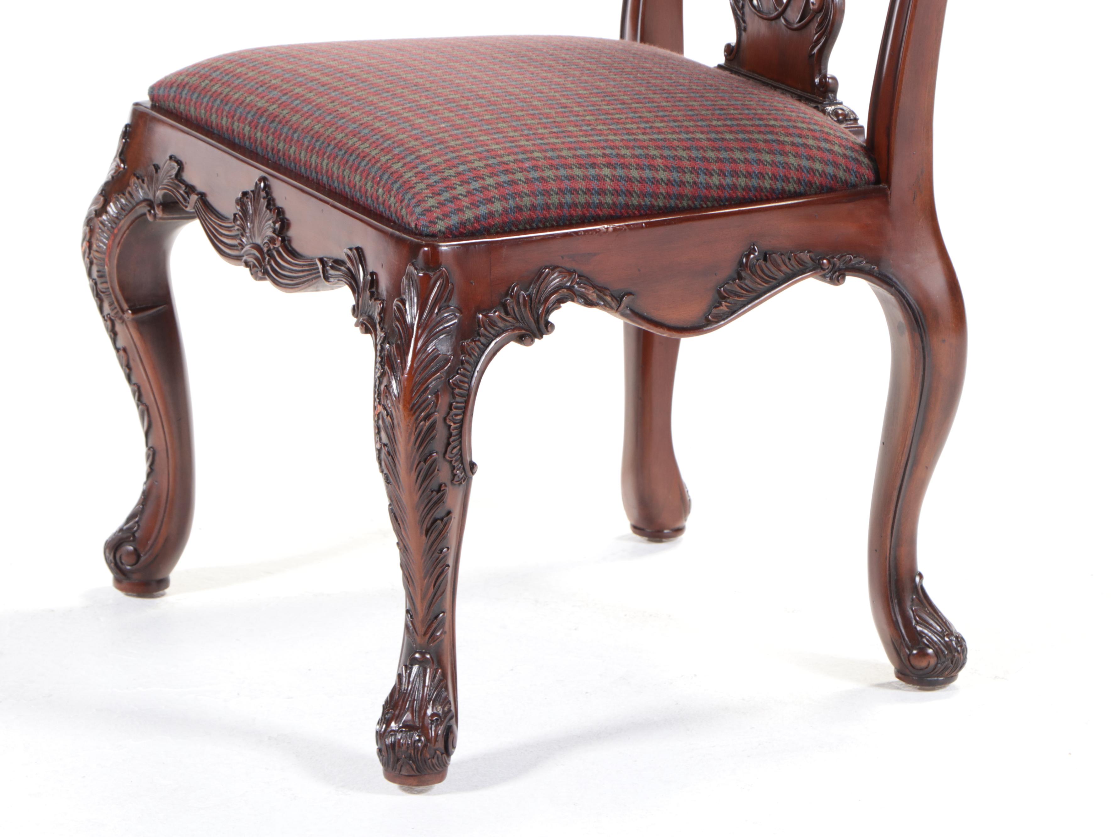 Five-Piece Henredon Federal Style Mahogany and Flame Mahogany Dining Set