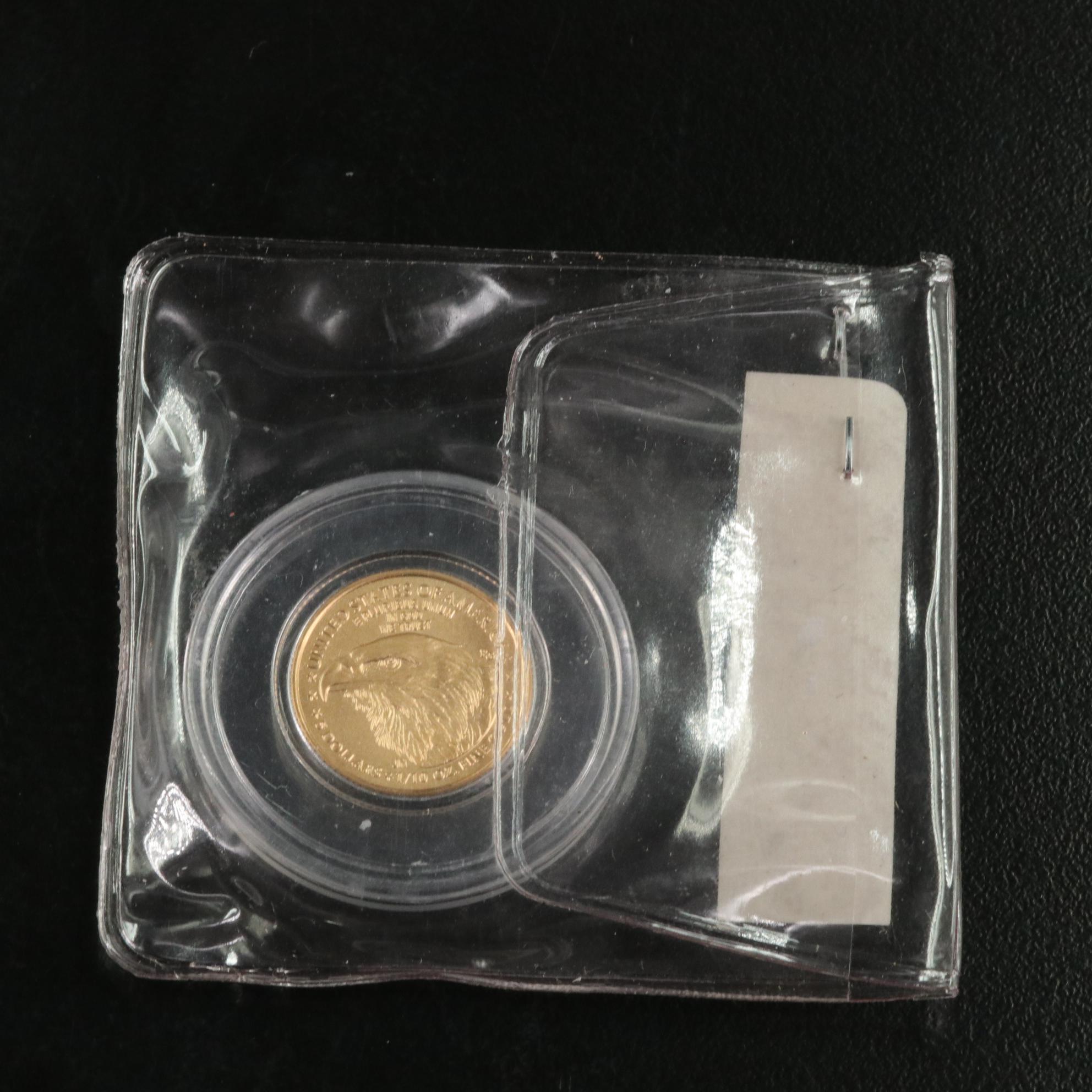 2021 $5 1/10th Oz. Gold Eagle Bullion Coin