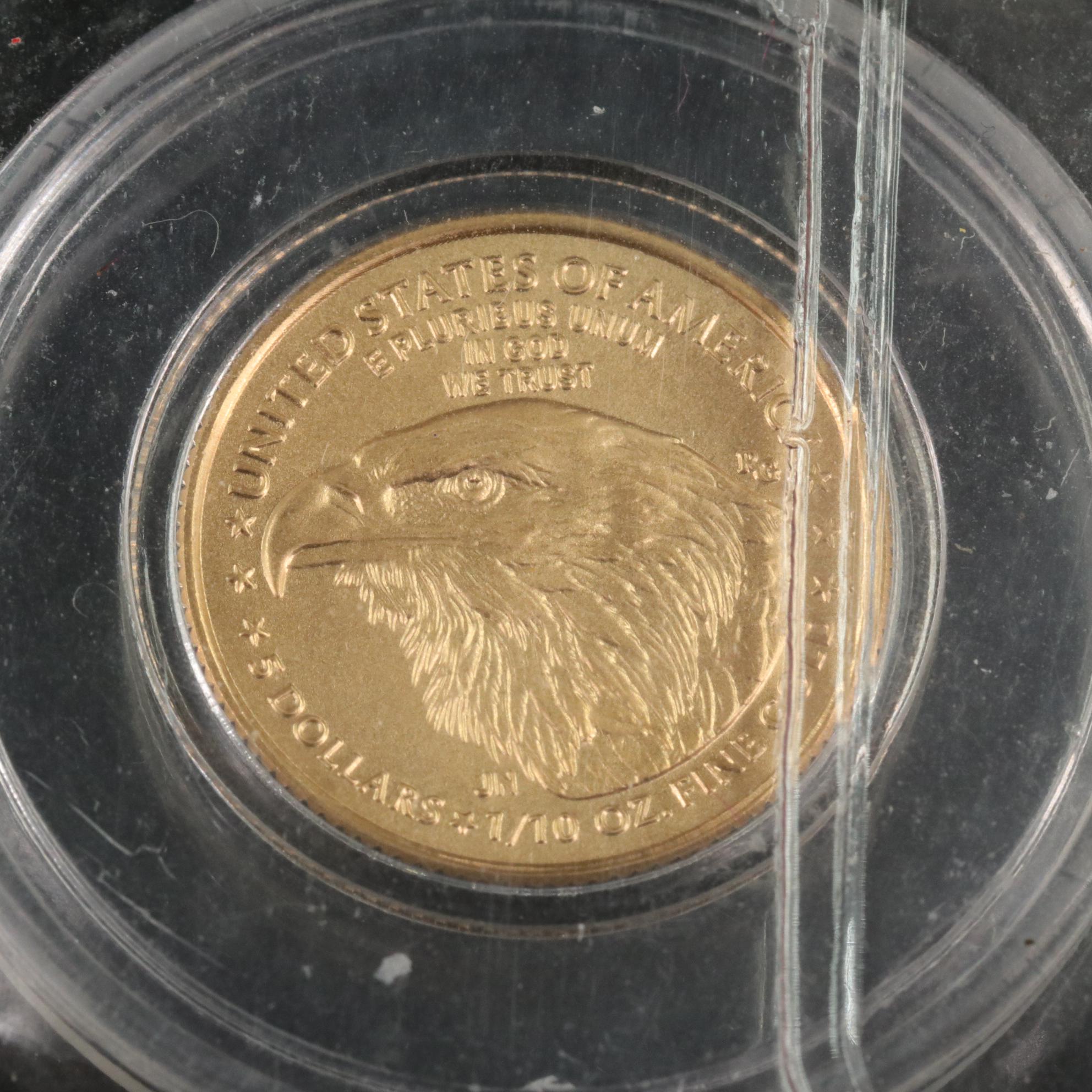 2021 $5 1/10th Oz. Gold Eagle Bullion Coin