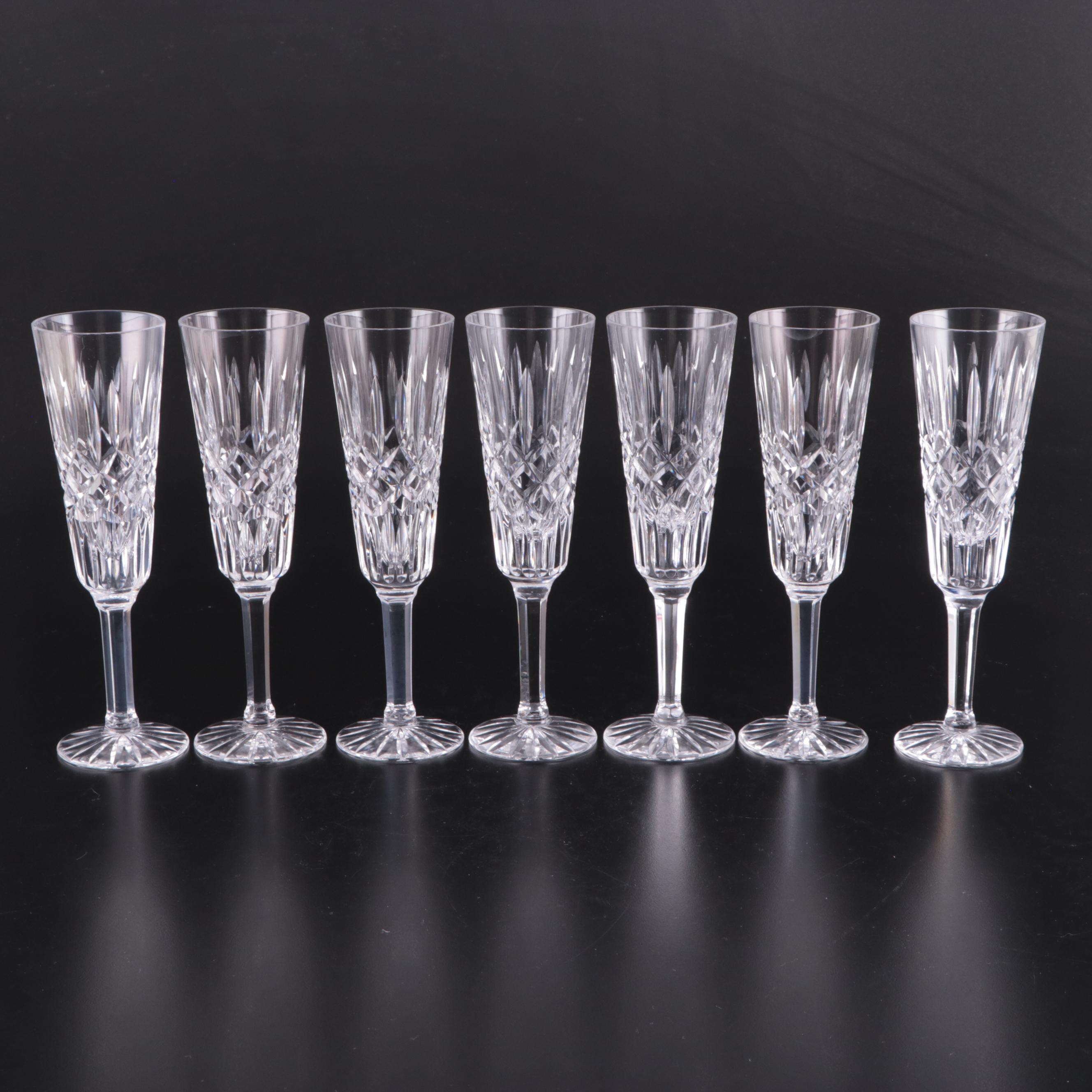 Tyrone Crystal "Enniskillen" Champagne Flutes and Brandy Glasses