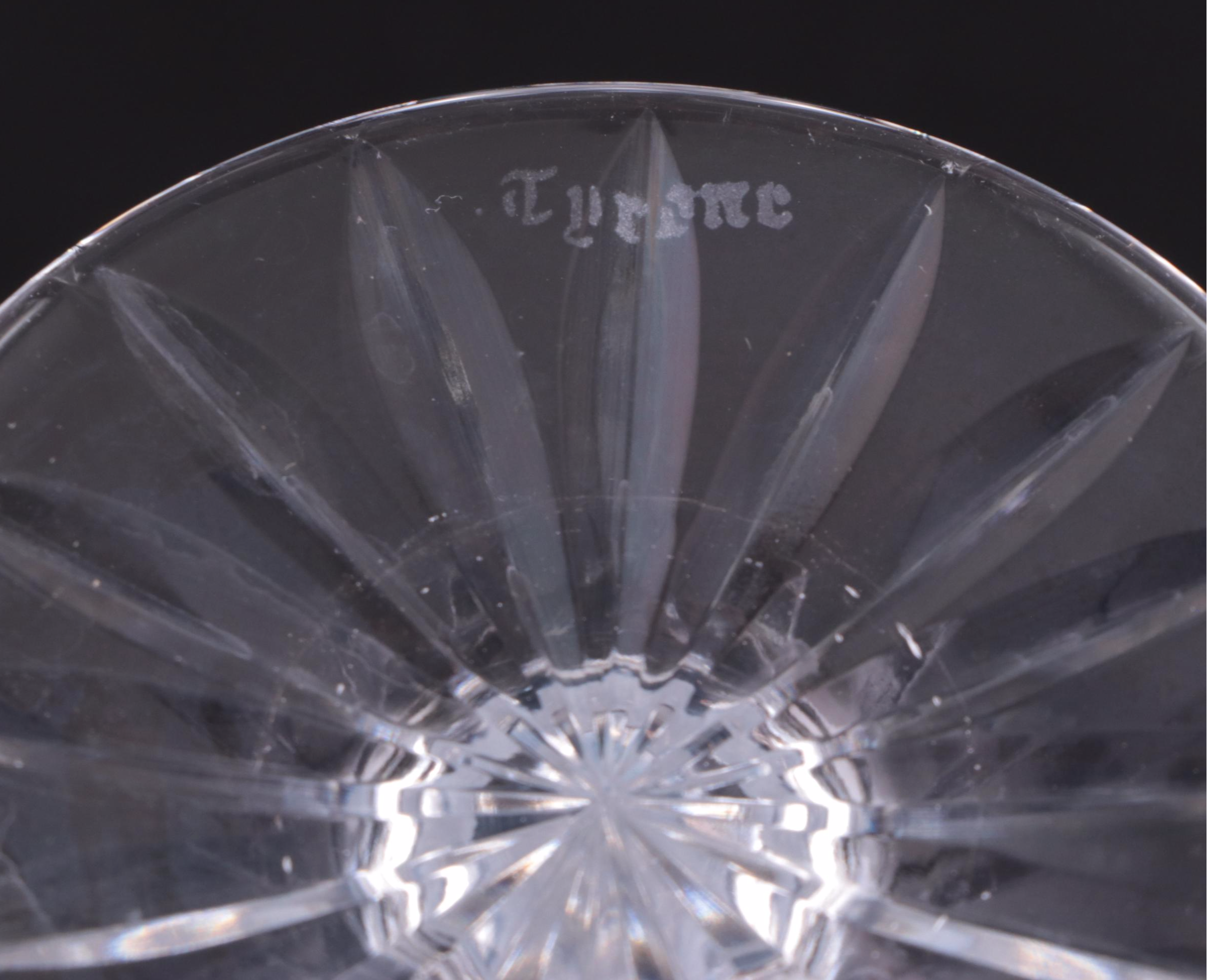 Tyrone Crystal "Enniskillen" Champagne Flutes and Brandy Glasses