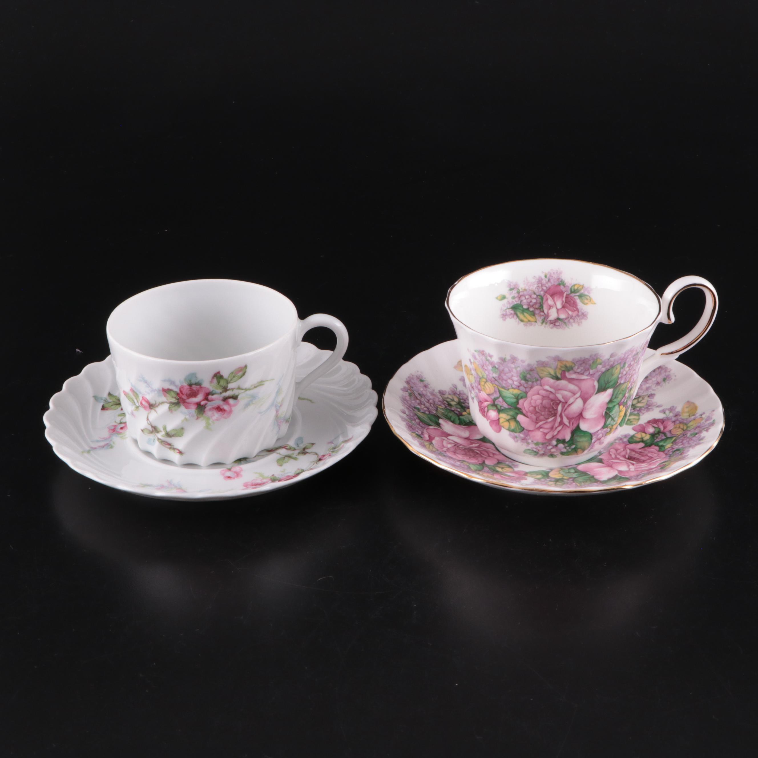 Royal Worcester "Fern Leaf" Bone China Plates and Other Tableware