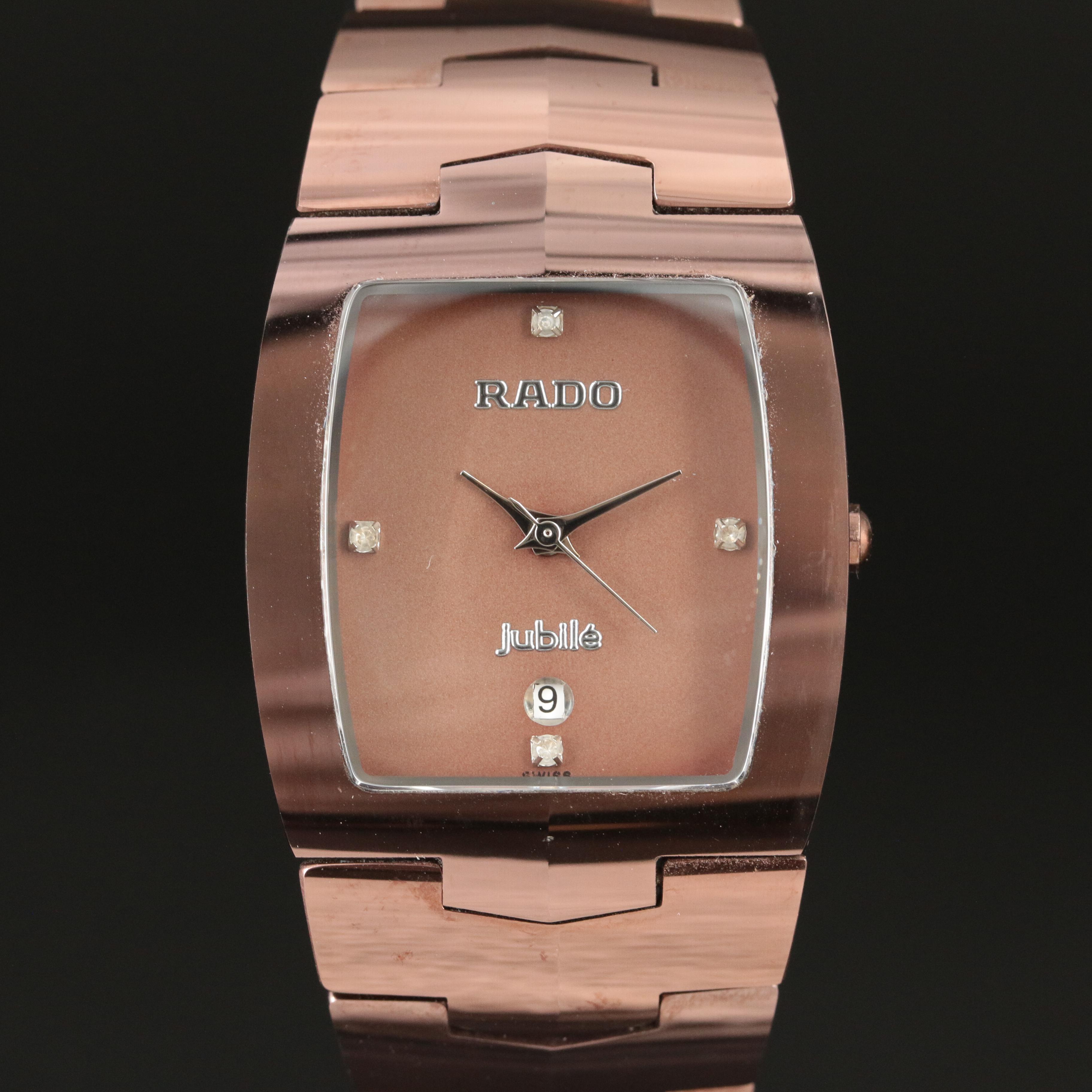 Rado Jubile Tungsten Steel Tonneau Case Quartz Watch