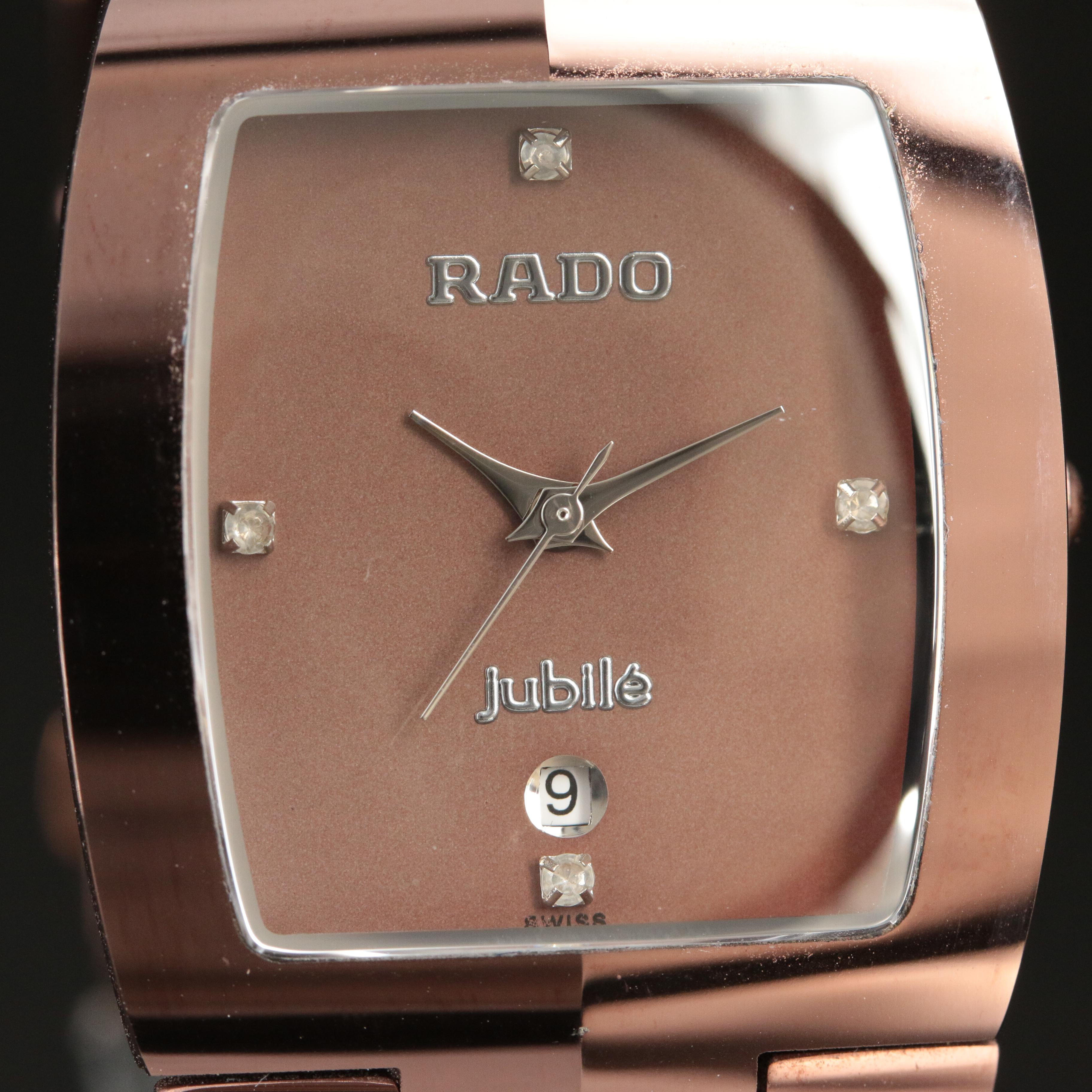 Rado Jubile Tungsten Steel Tonneau Case Quartz Watch