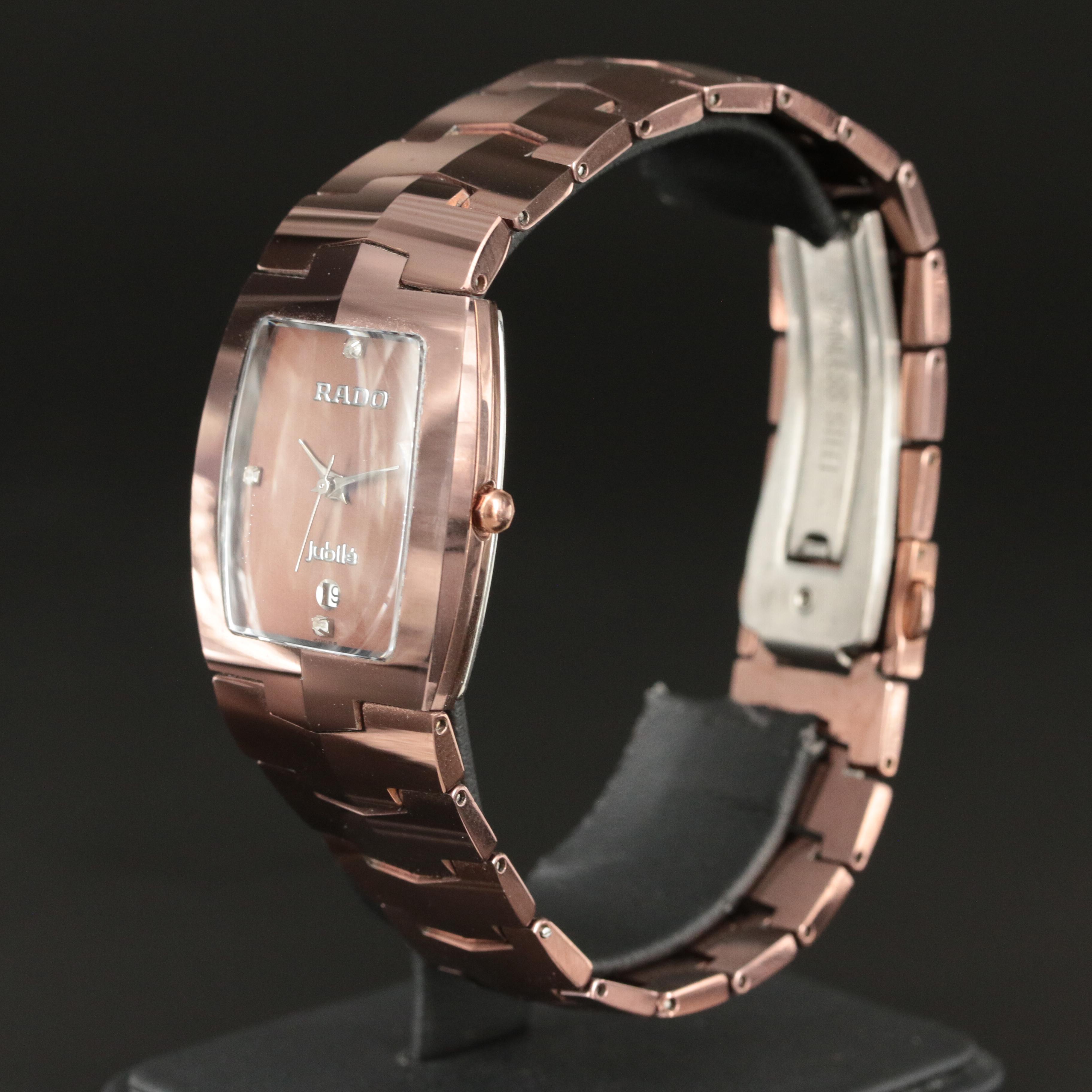 Rado Jubile Tungsten Steel Tonneau Case Quartz Watch