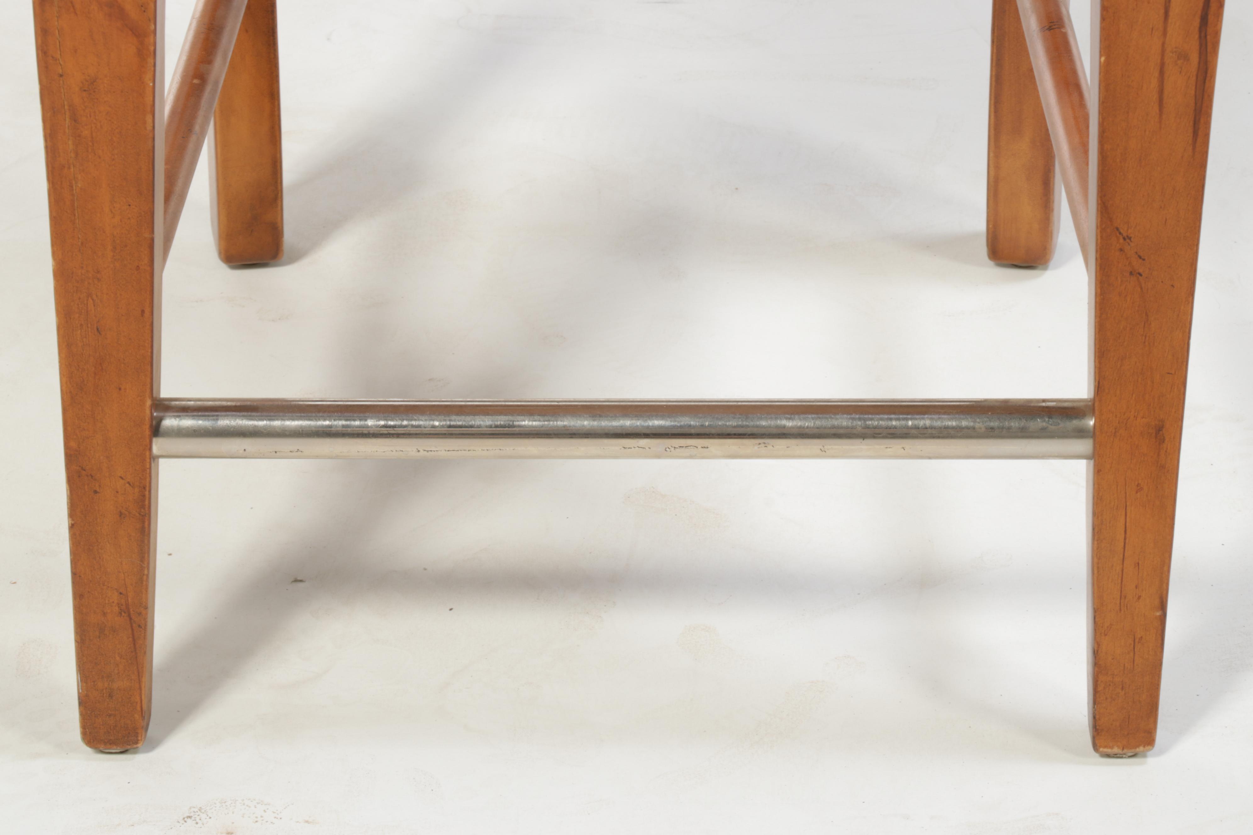 Rustic Ladder-Back Counter Stool