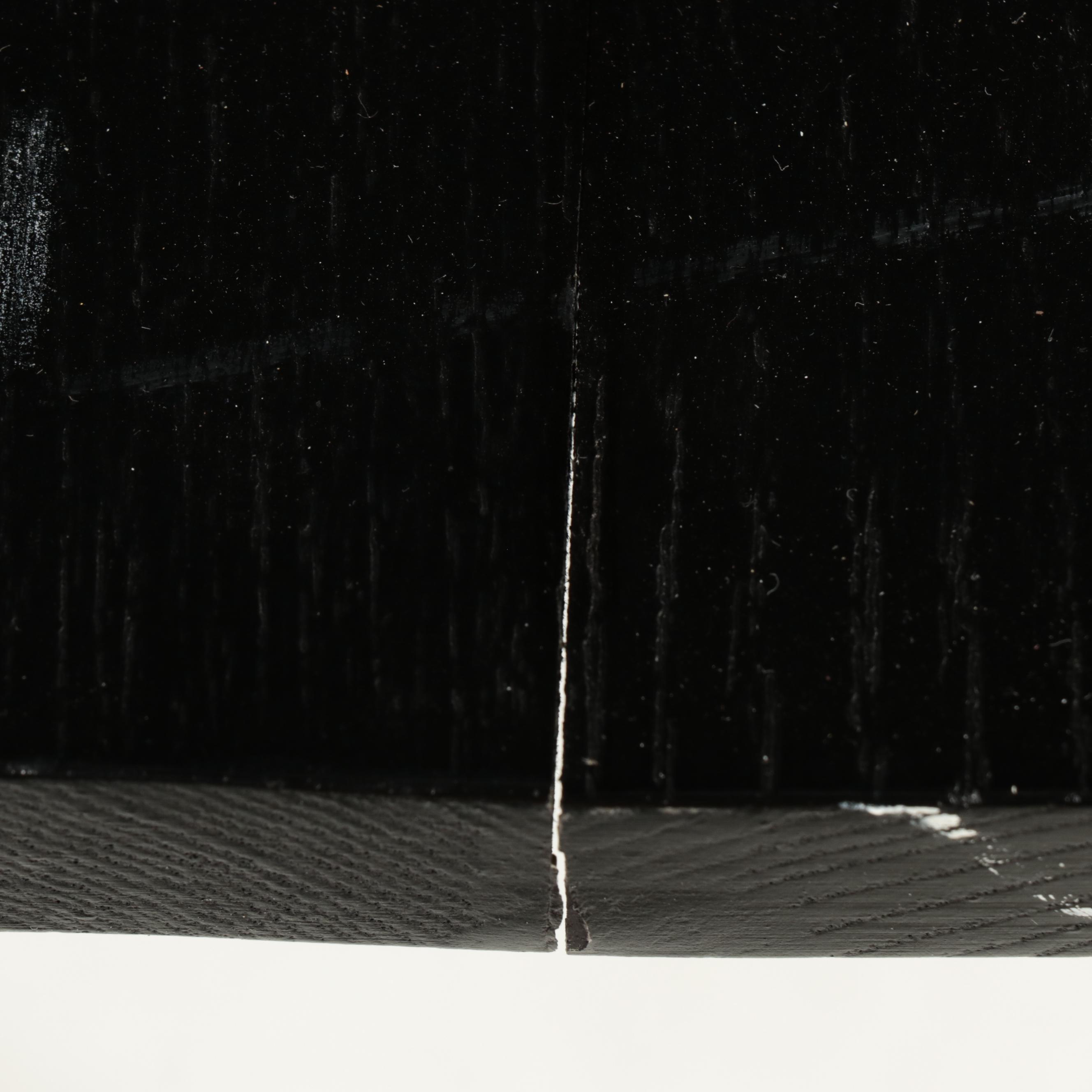 Four Farmhouse Style Ebonized Wood Spindle Dining Chairs