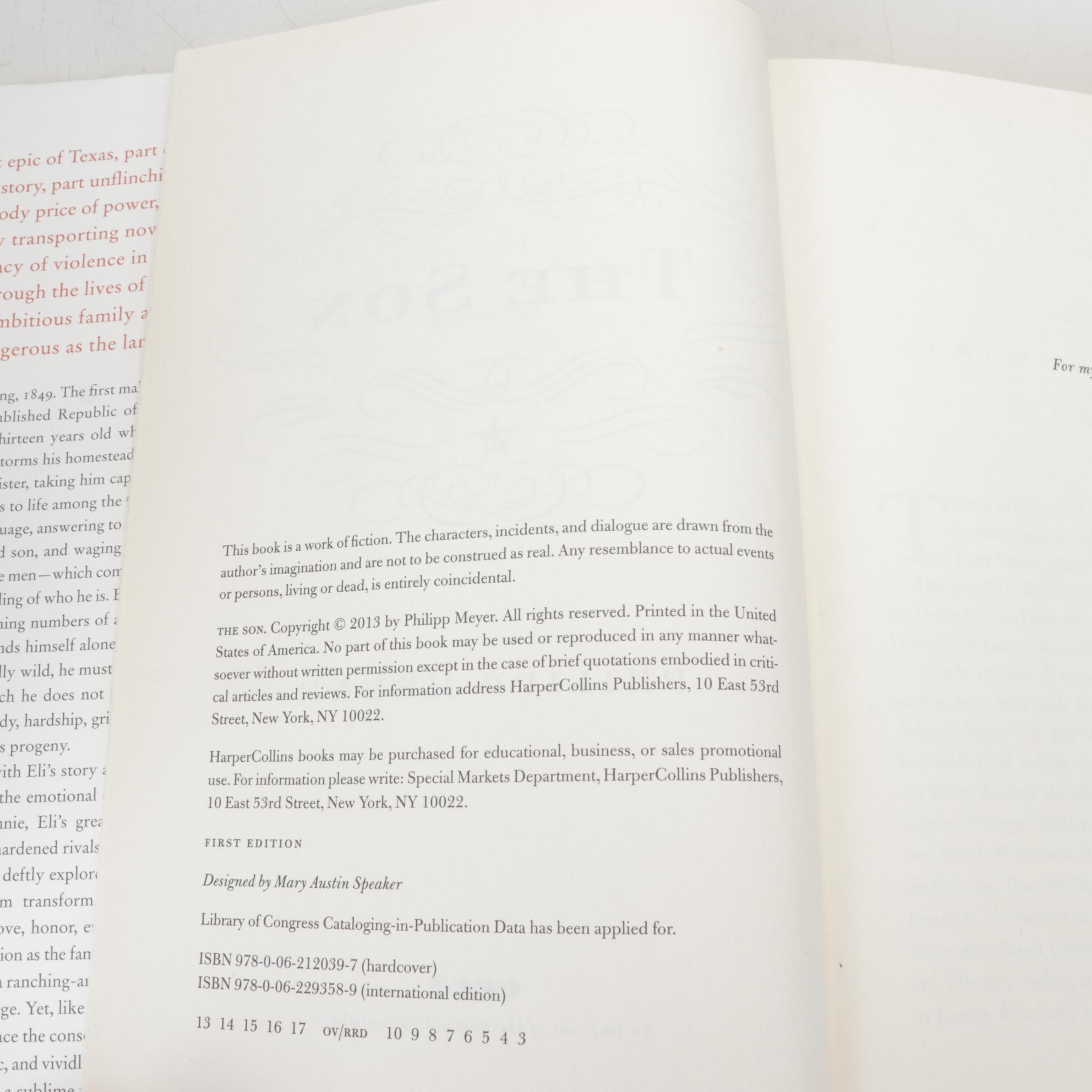 Hardcover Fiction Books by Philipp Meyer, Michael Crichton, and More