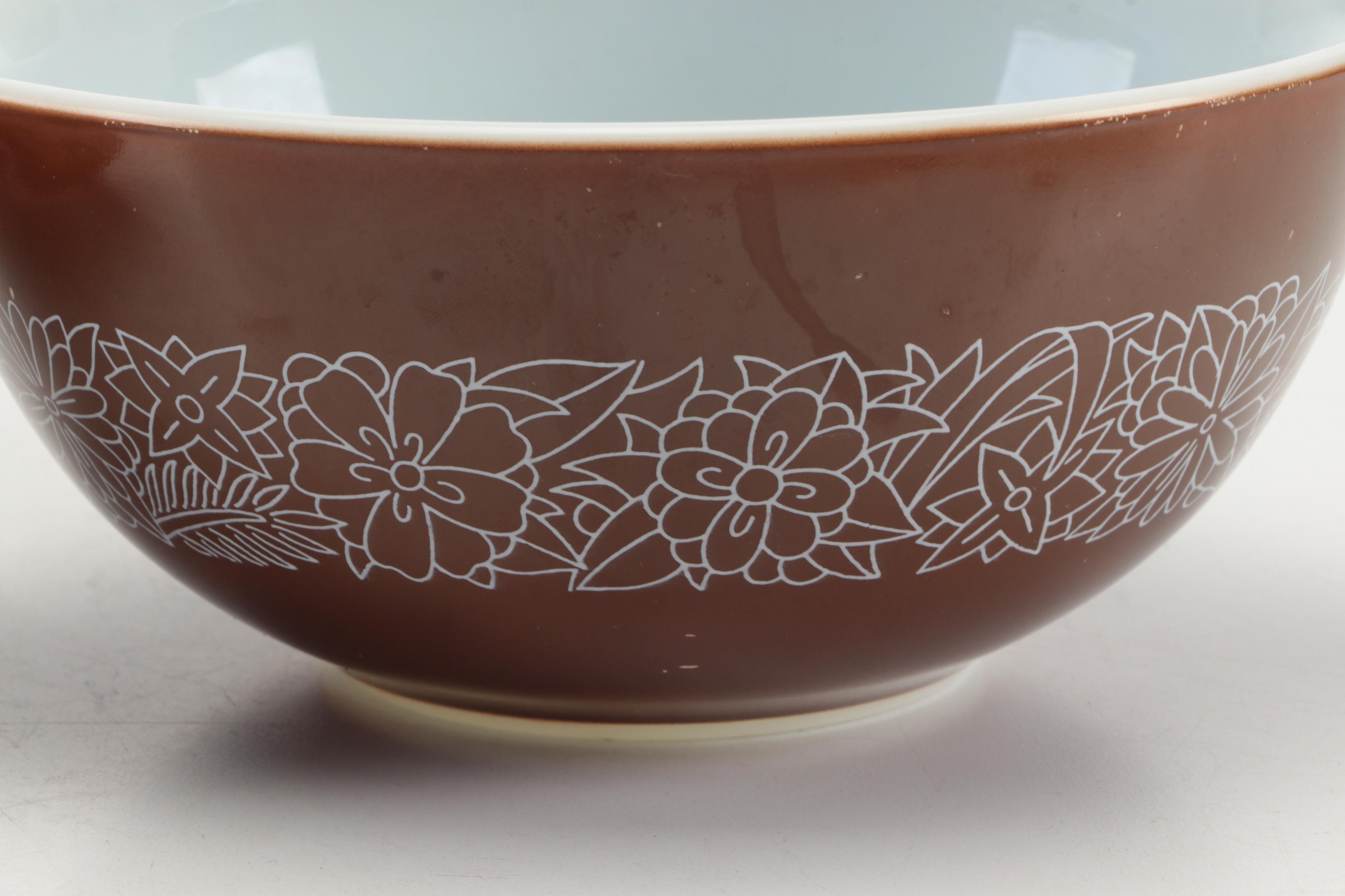 Pyrex "Woodland" Cinderella Nesting Bowls, Mid to Late 20th Century