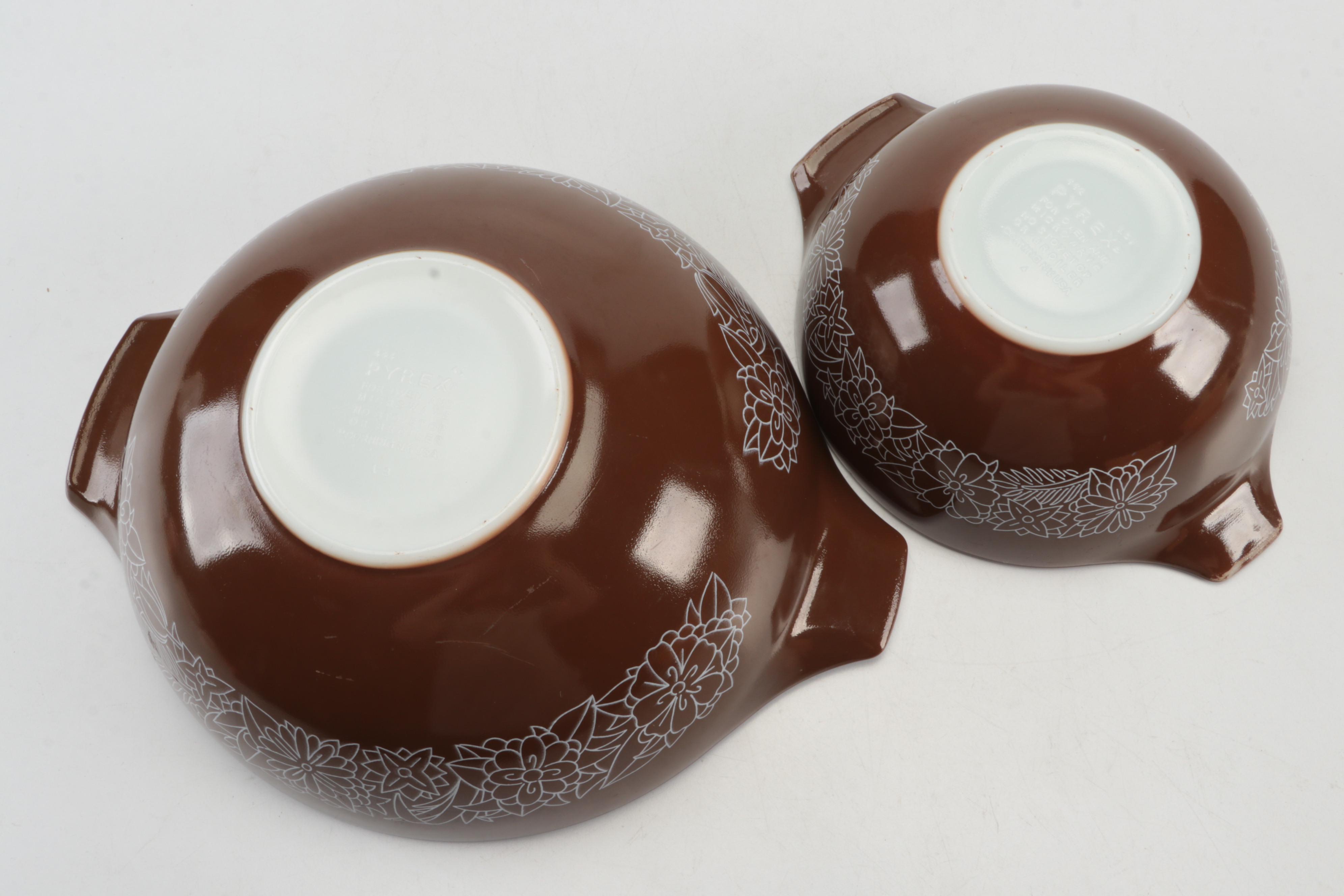 Pyrex "Woodland" Cinderella Nesting Bowls, Mid to Late 20th Century