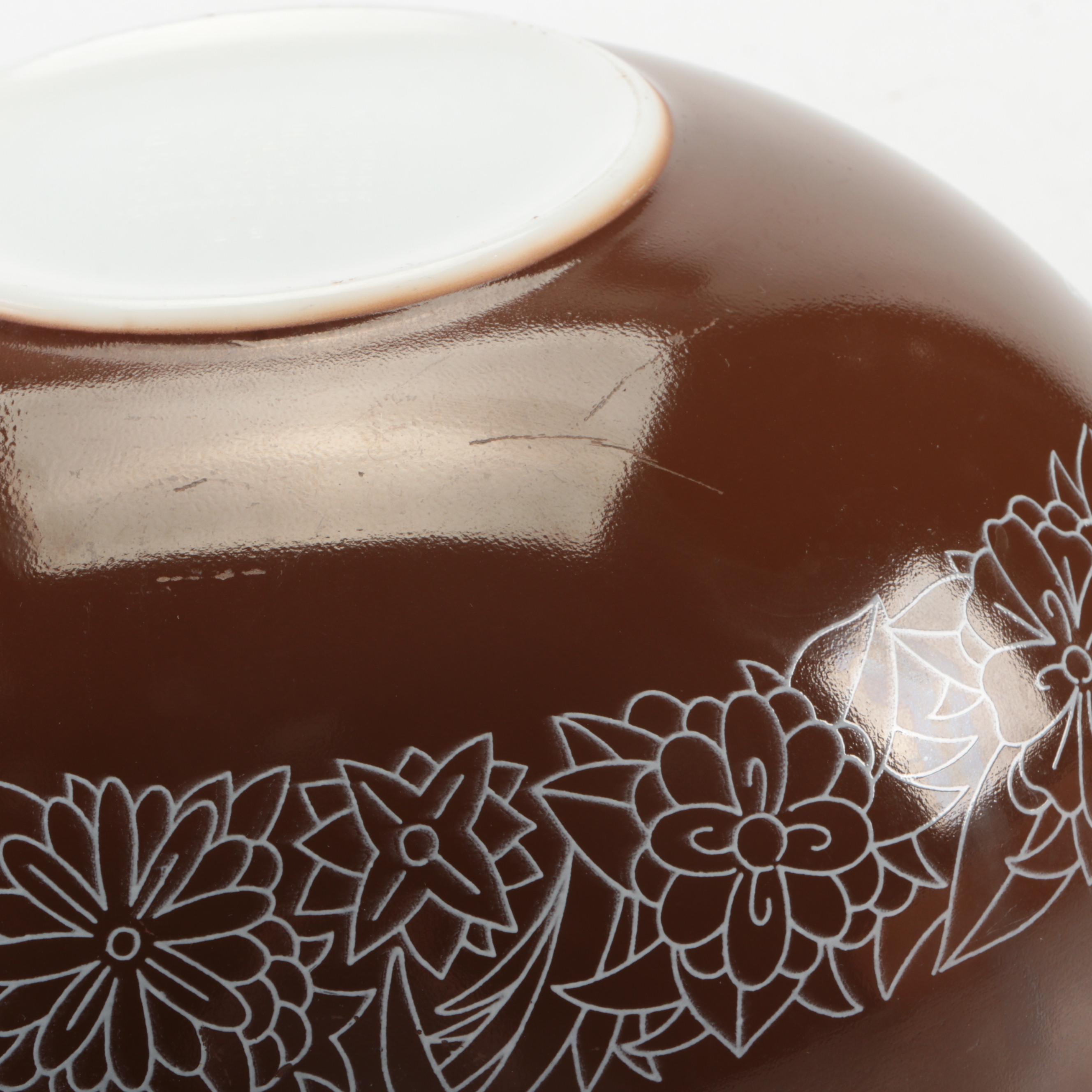 Pyrex "Woodland" Cinderella Nesting Bowls, Mid to Late 20th Century