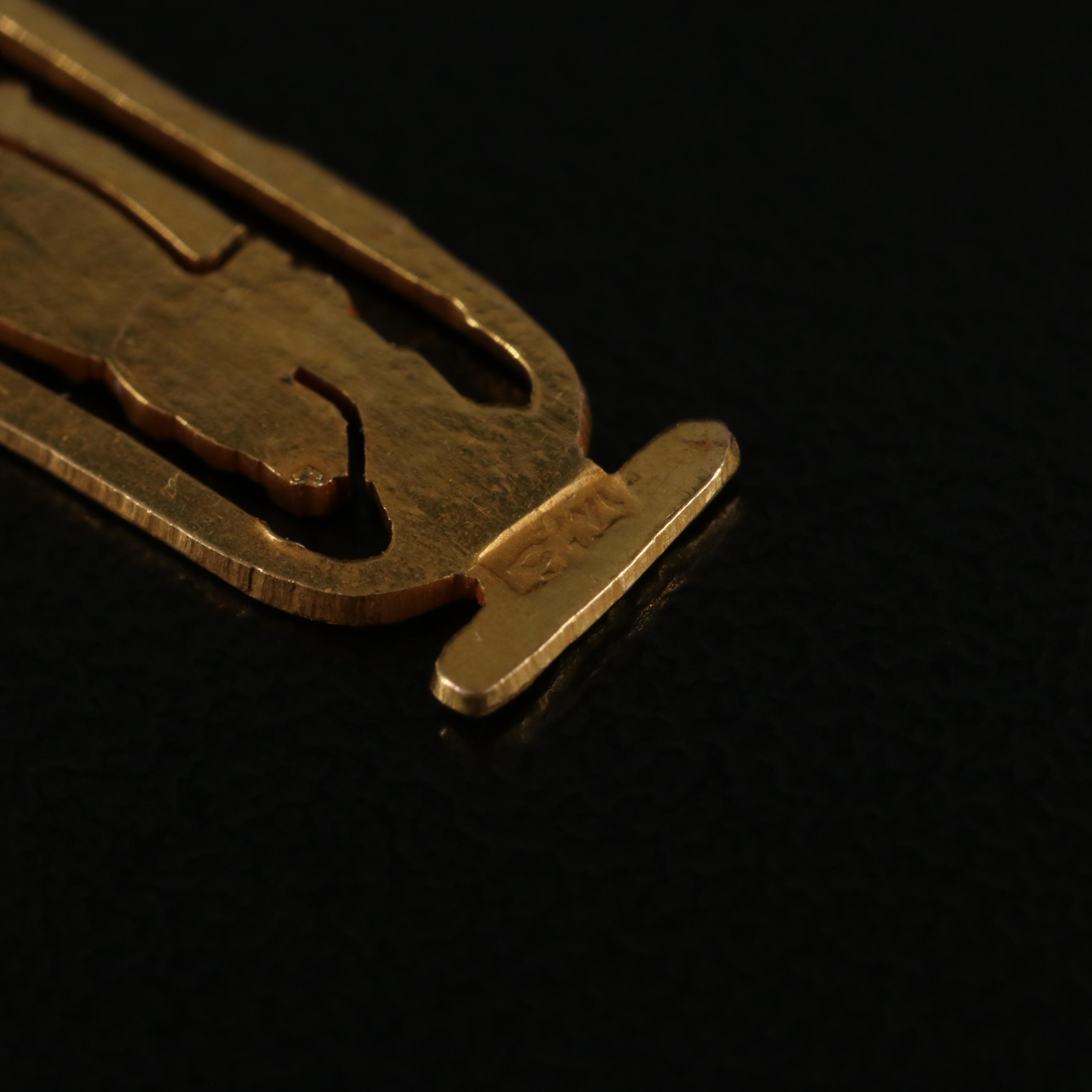 Egyptian 14K Hieroglyph Cartouche Pendant