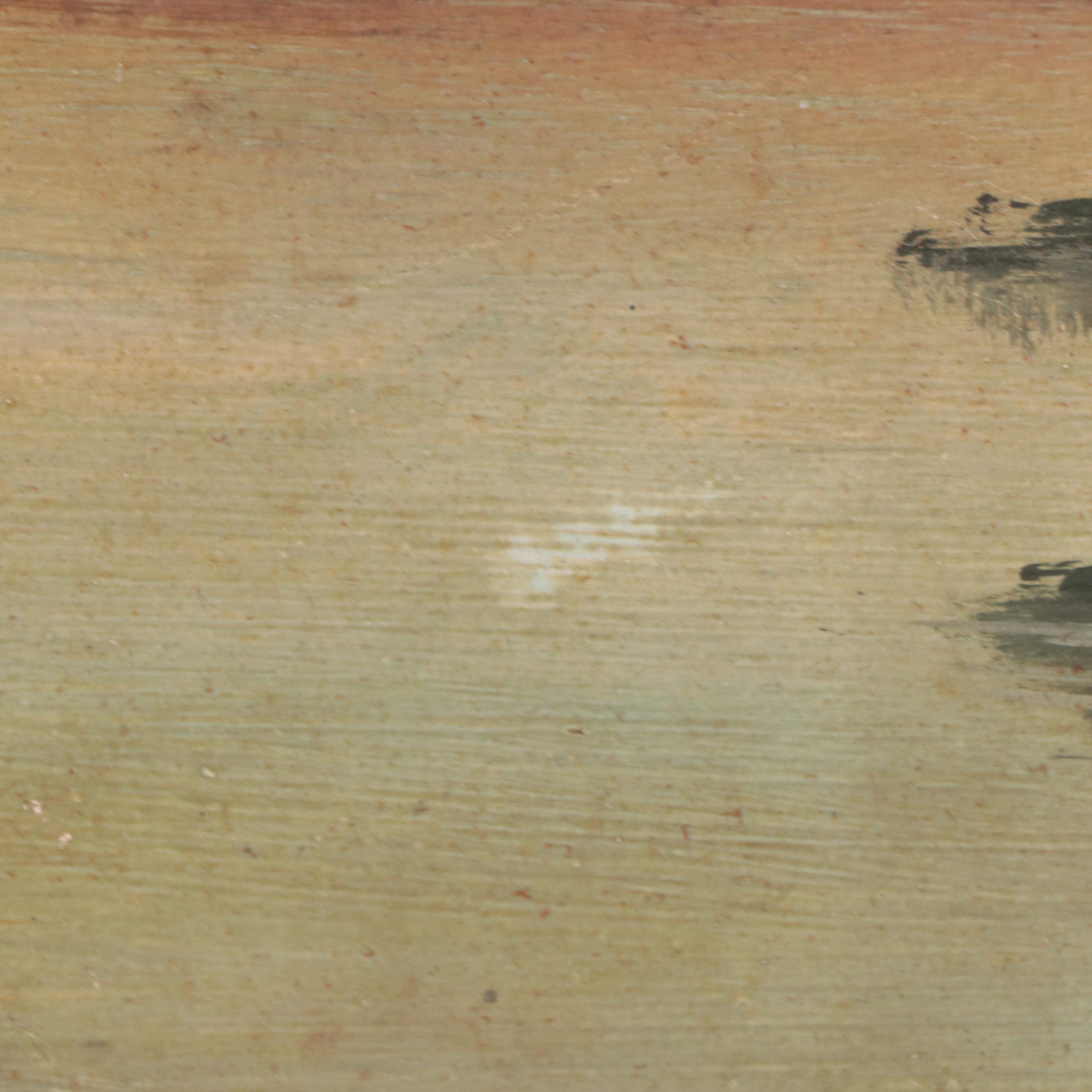 Naive Pond Landscape Oil Painting, 1932