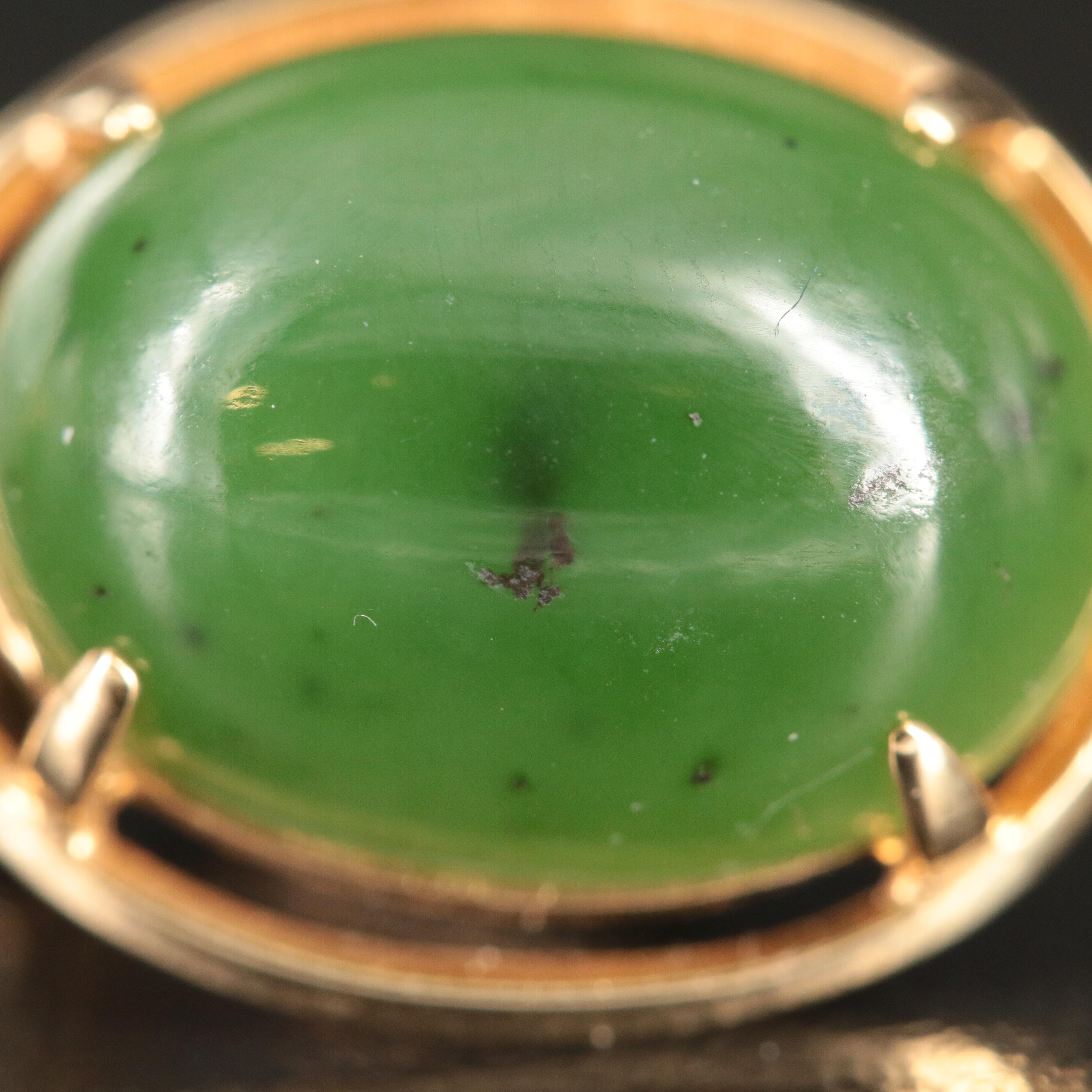 14K Nephrite Earrings