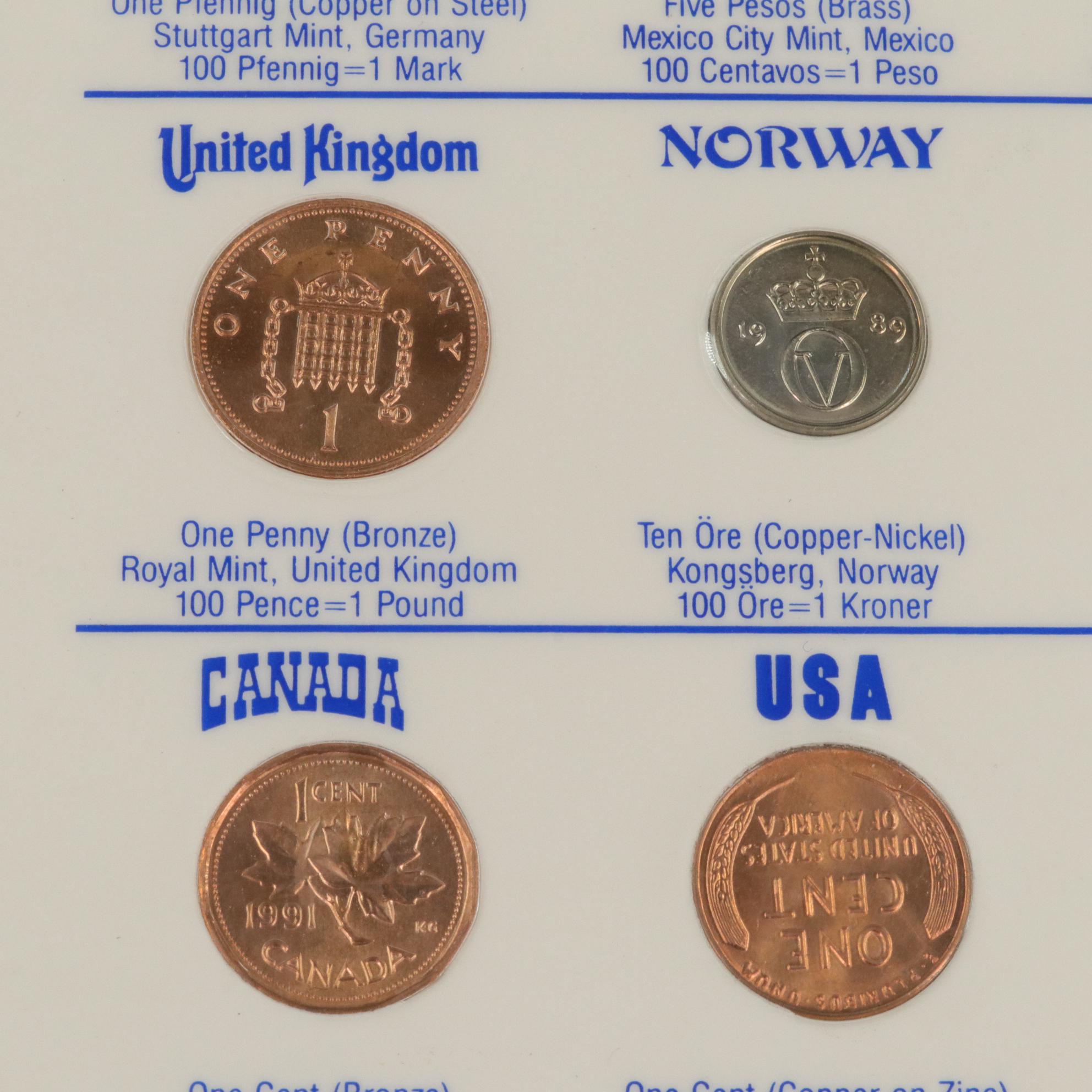 "World Showcase International Coins" Coin Set
