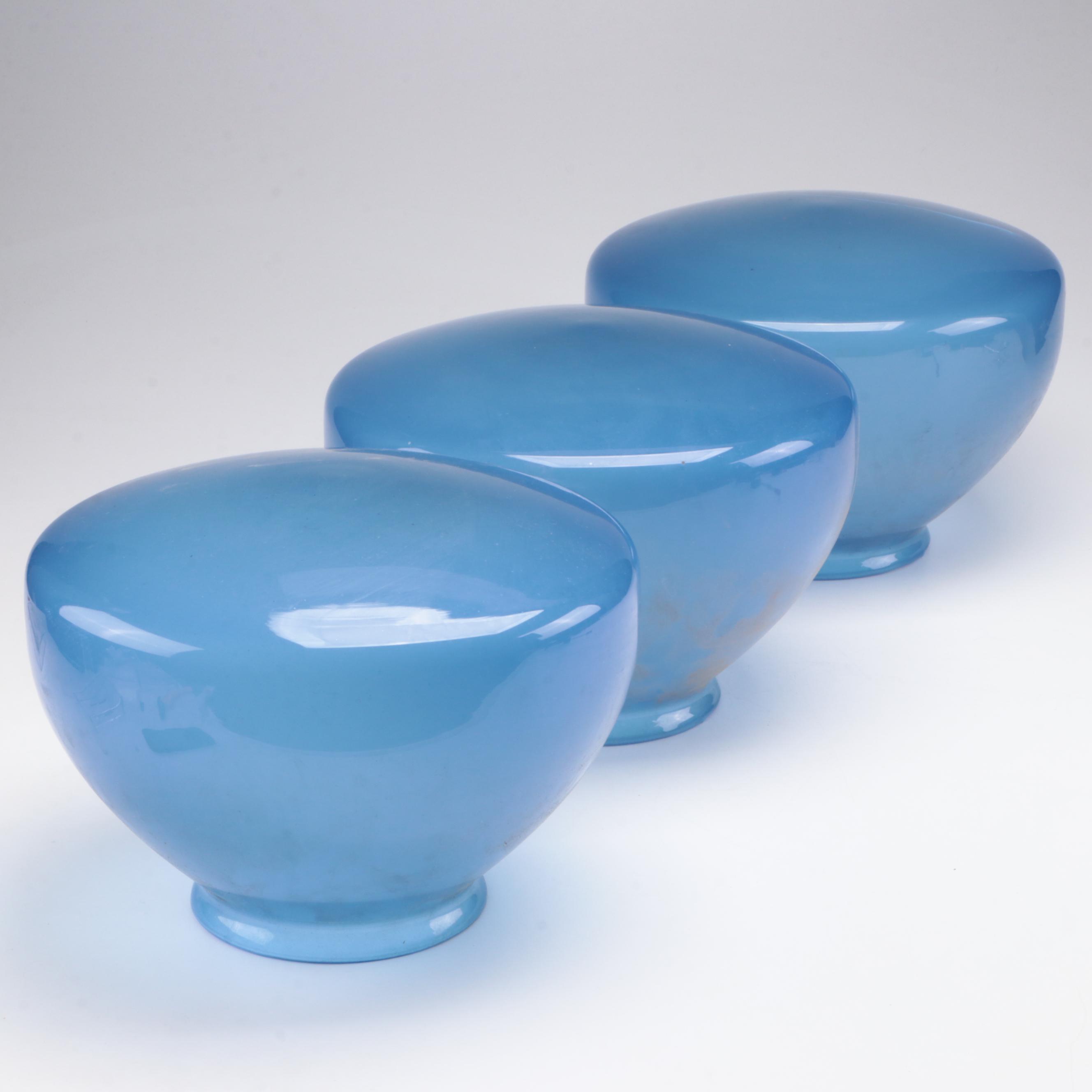 Medium Blue Glass Lamp Shade Covers