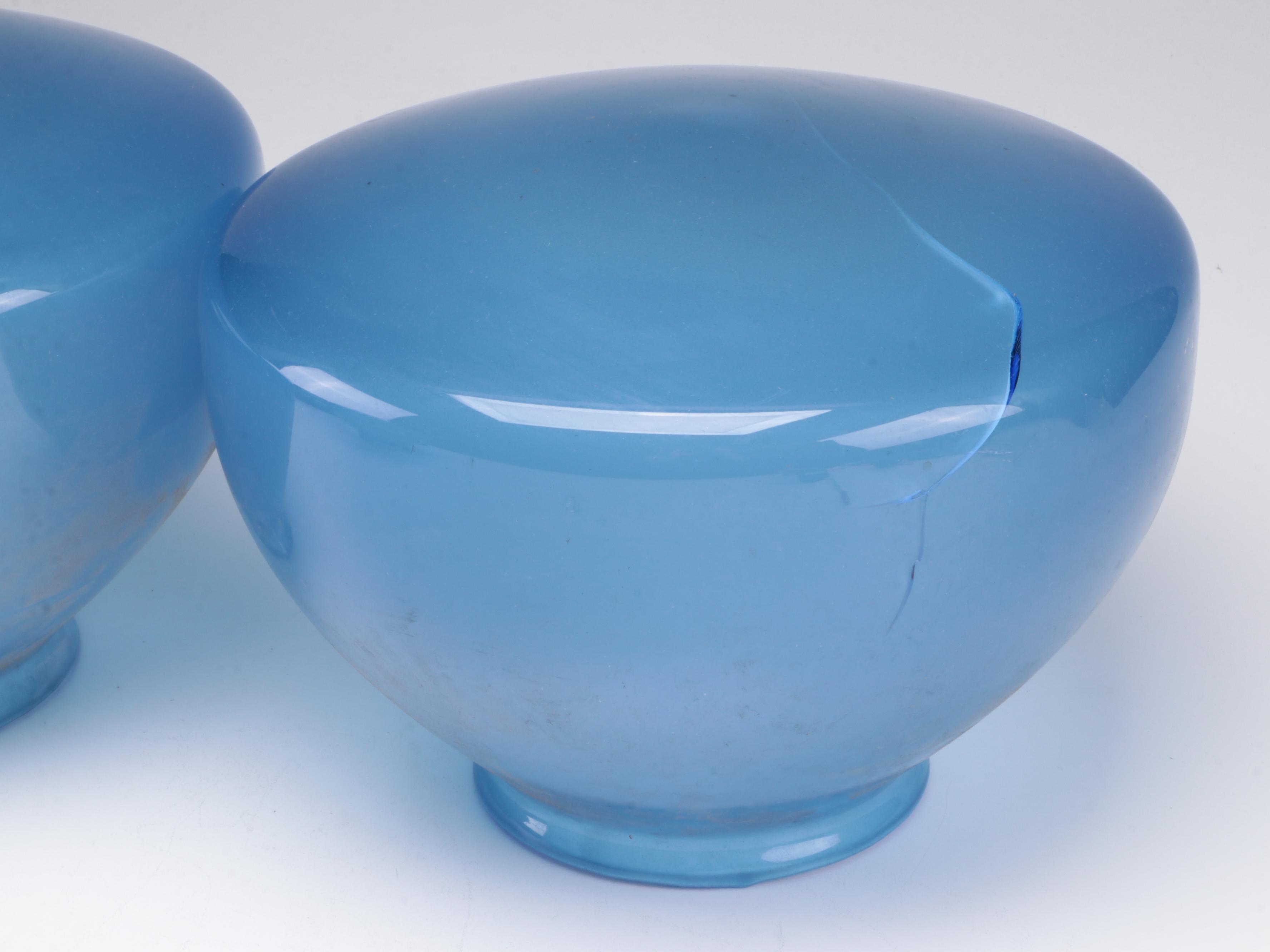 Medium Blue Glass Lamp Shade Covers