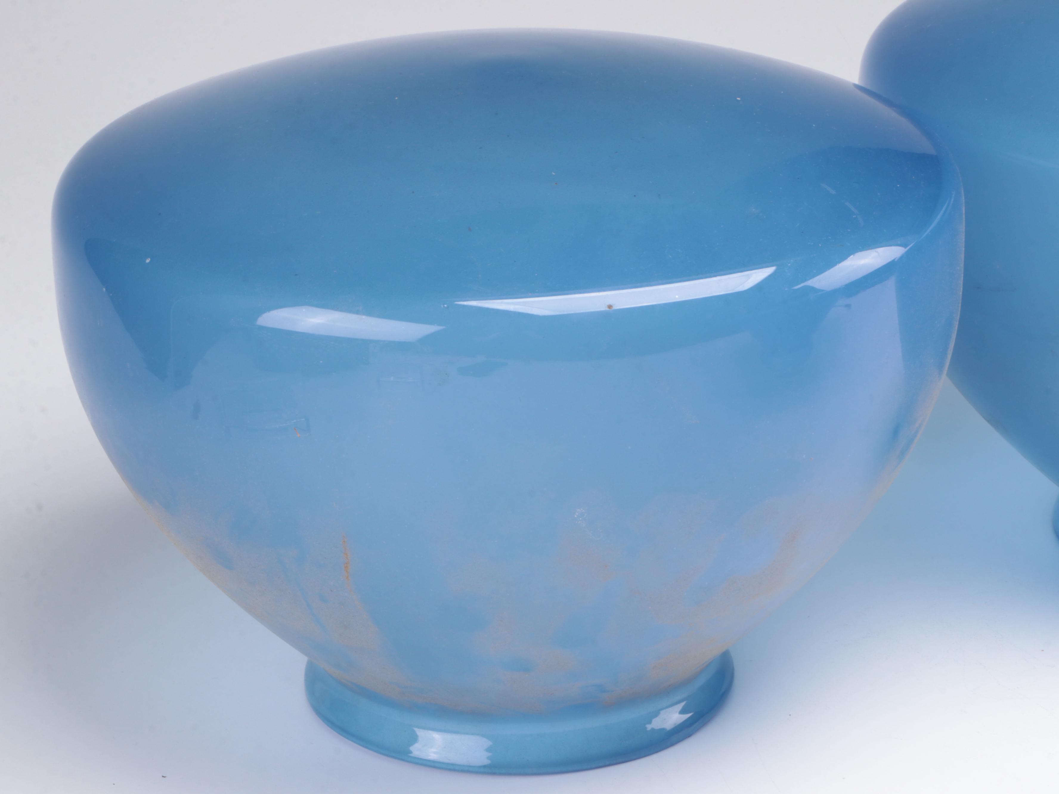Medium Blue Glass Lamp Shade Covers