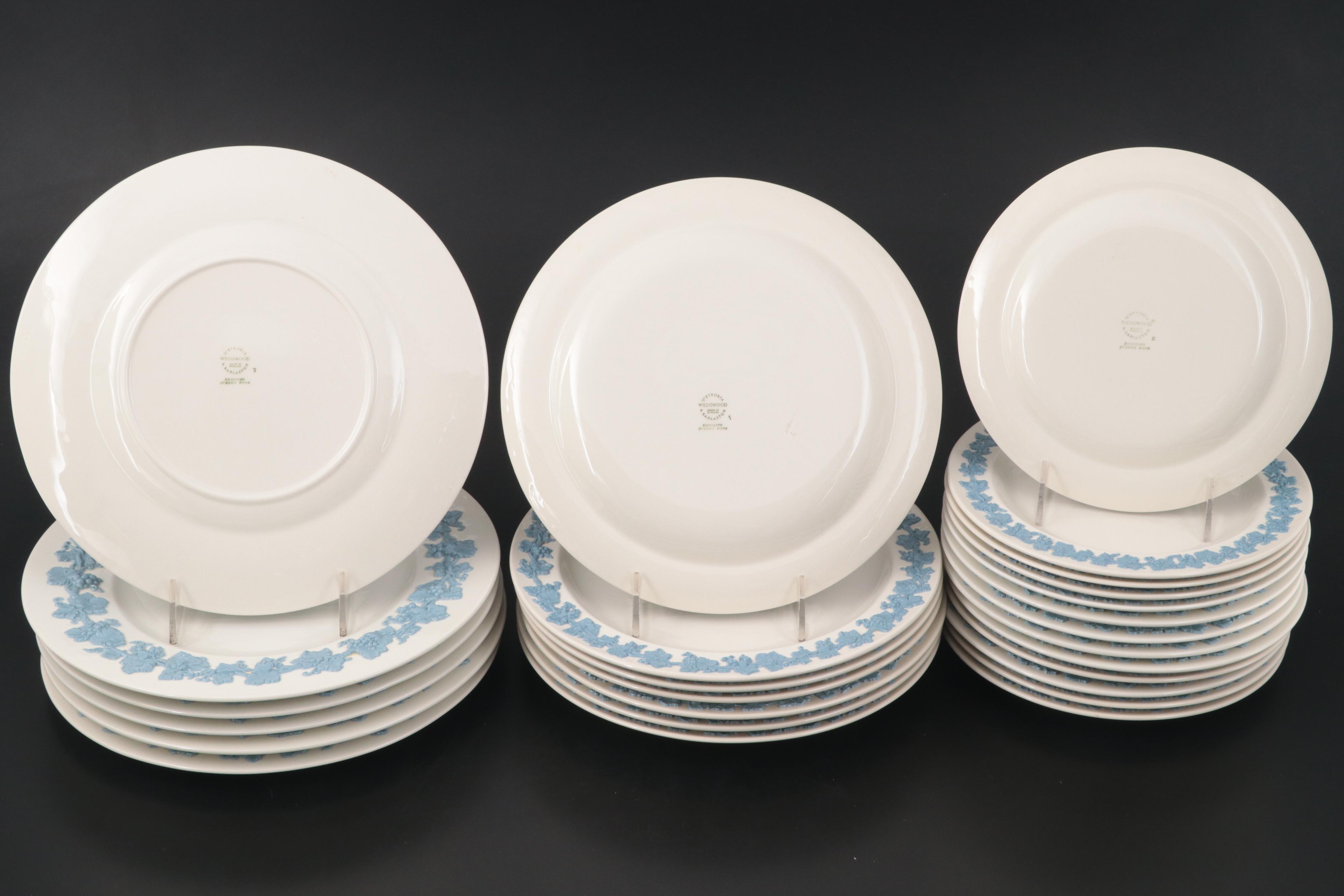 Wedgwood "Lavender on Cream" Embossed Queensware Porcelain Dinnerware