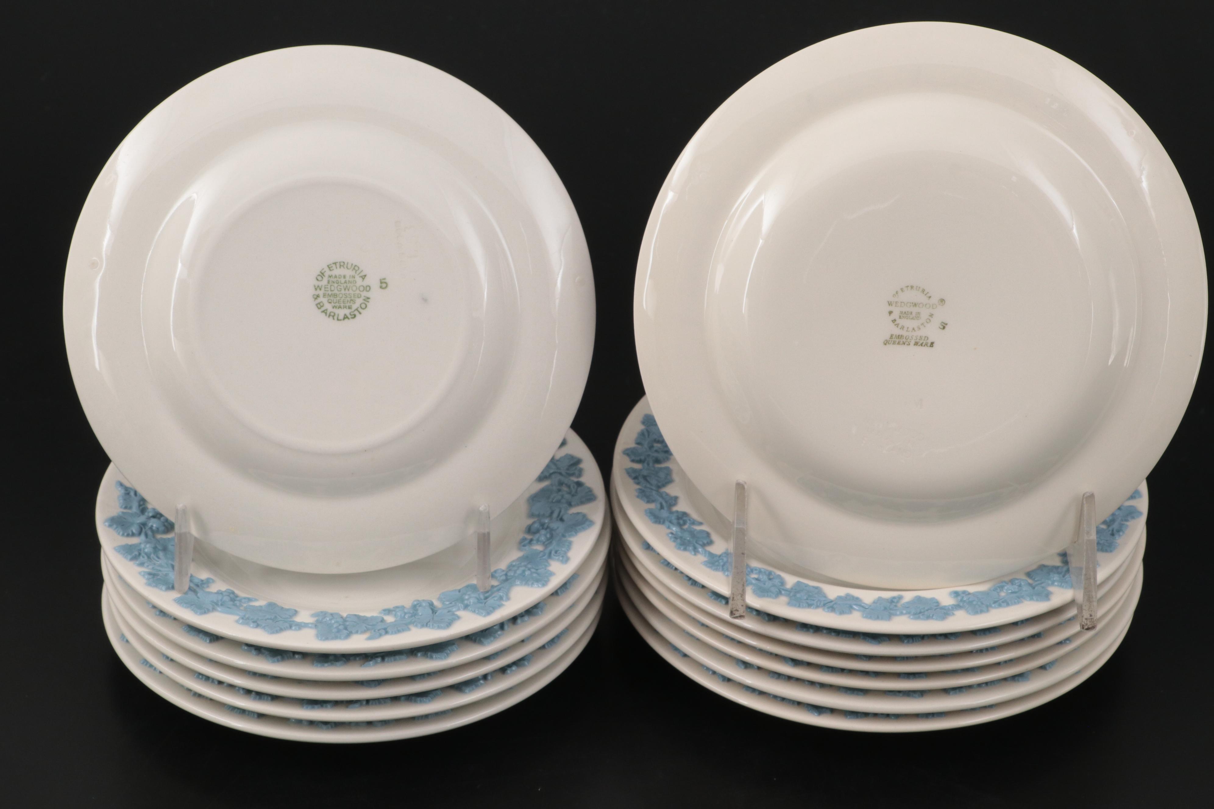 Wedgwood "Lavender on Cream" Embossed Queensware Porcelain Dinnerware