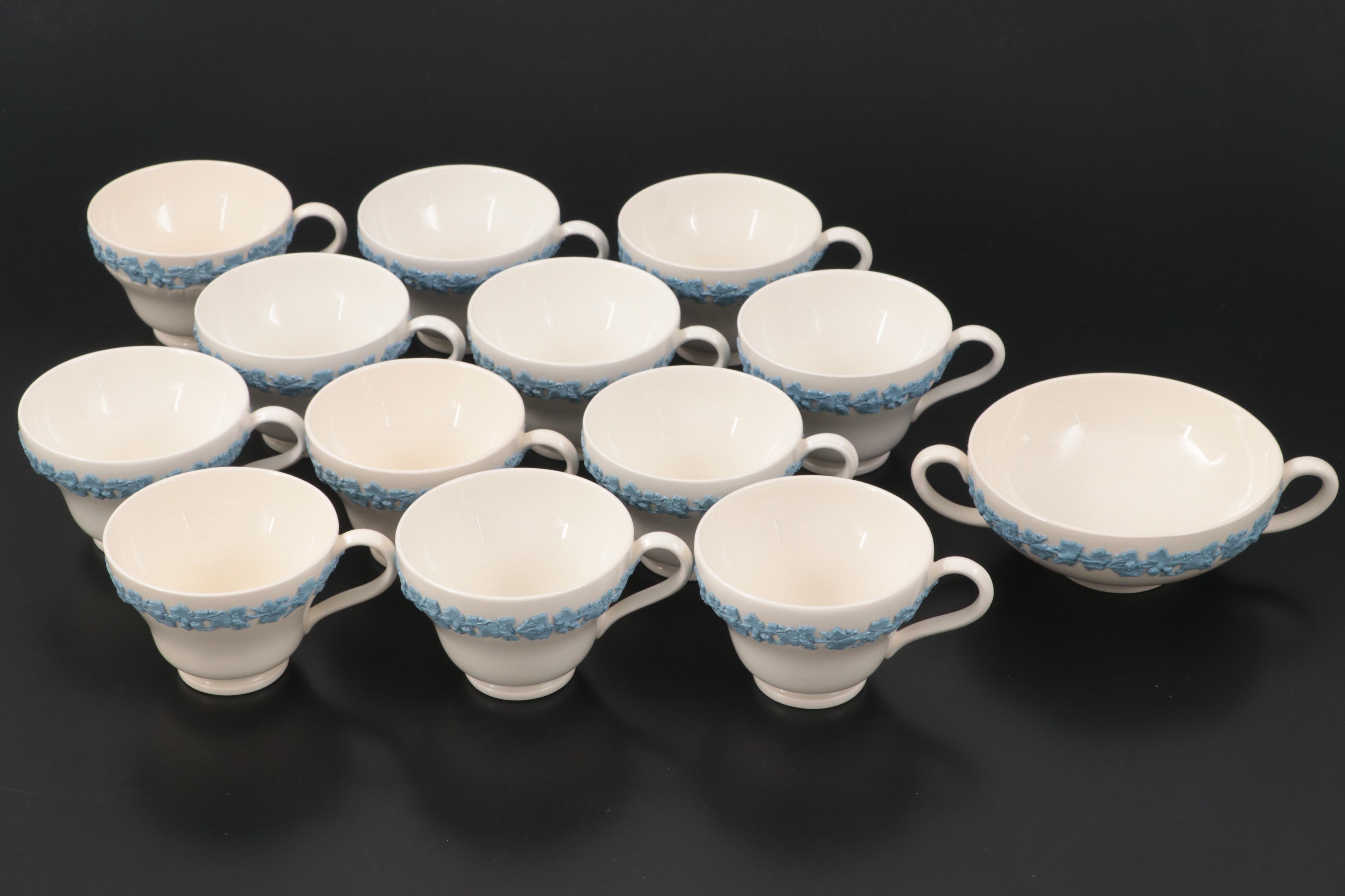 Wedgwood "Lavender on Cream" Embossed Queensware Porcelain Dinnerware