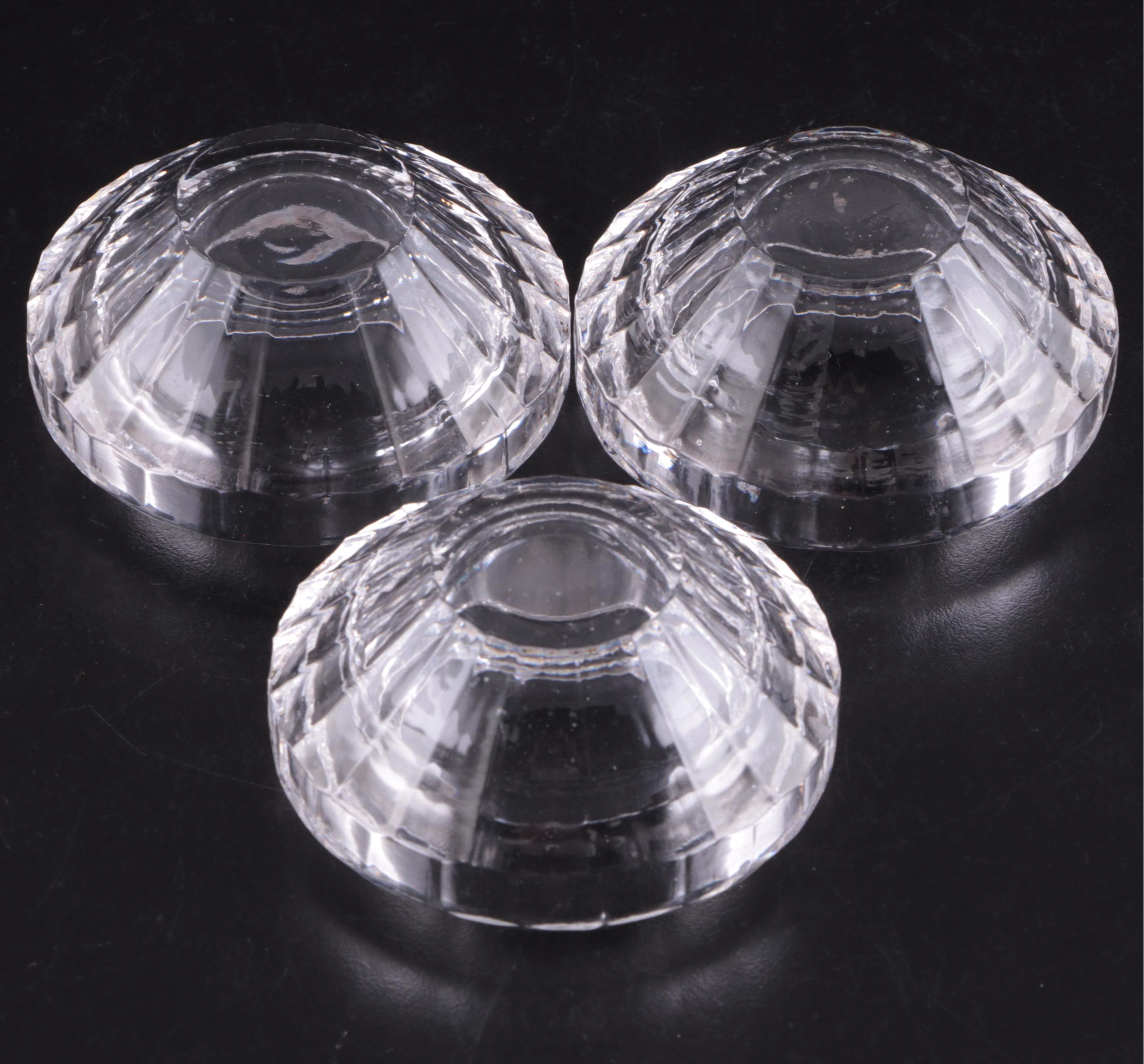 Waterford Crystal Desk Clock with Etched Glass Mirror and Other Decor