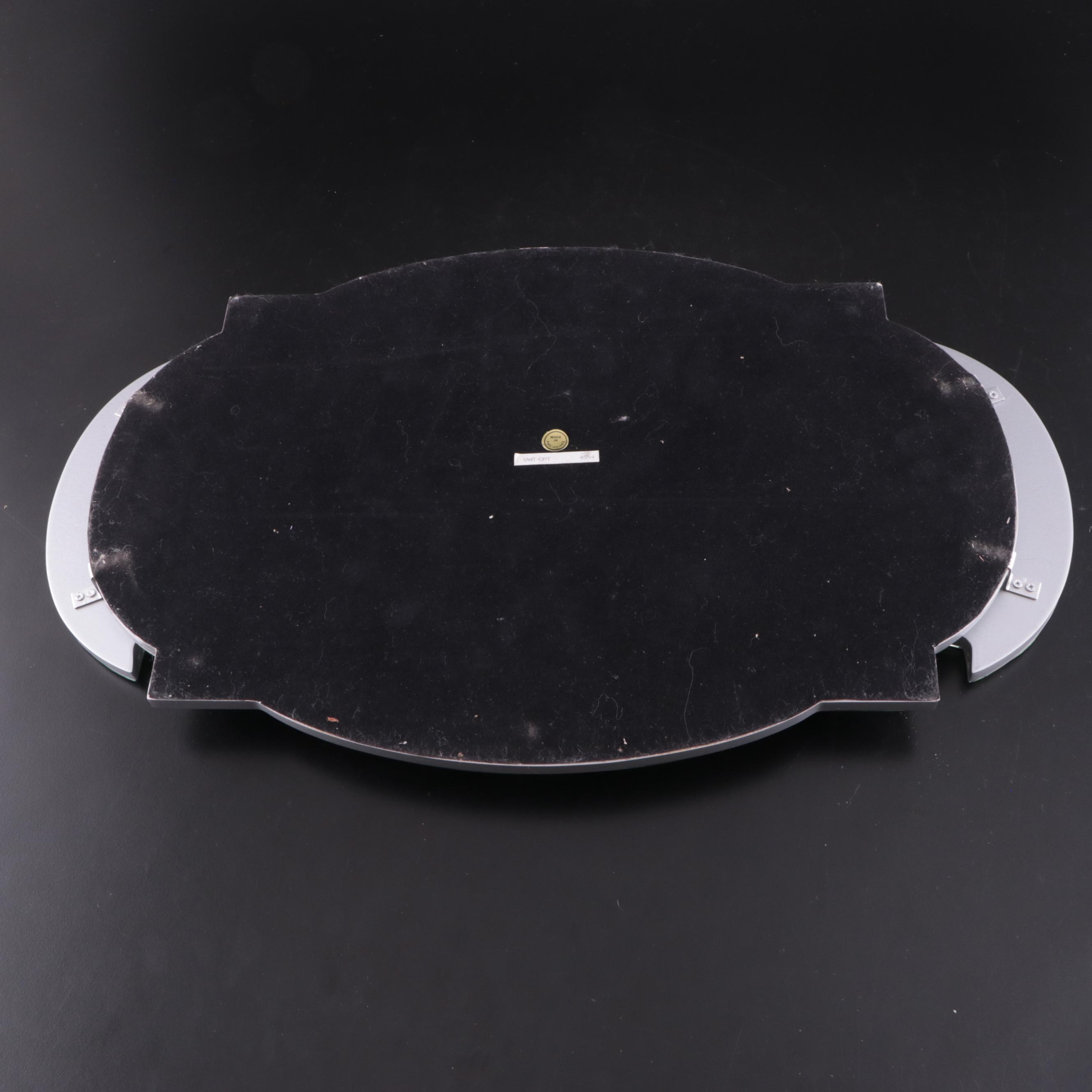 Waterford Crystal Desk Clock with Etched Glass Mirror and Other Decor