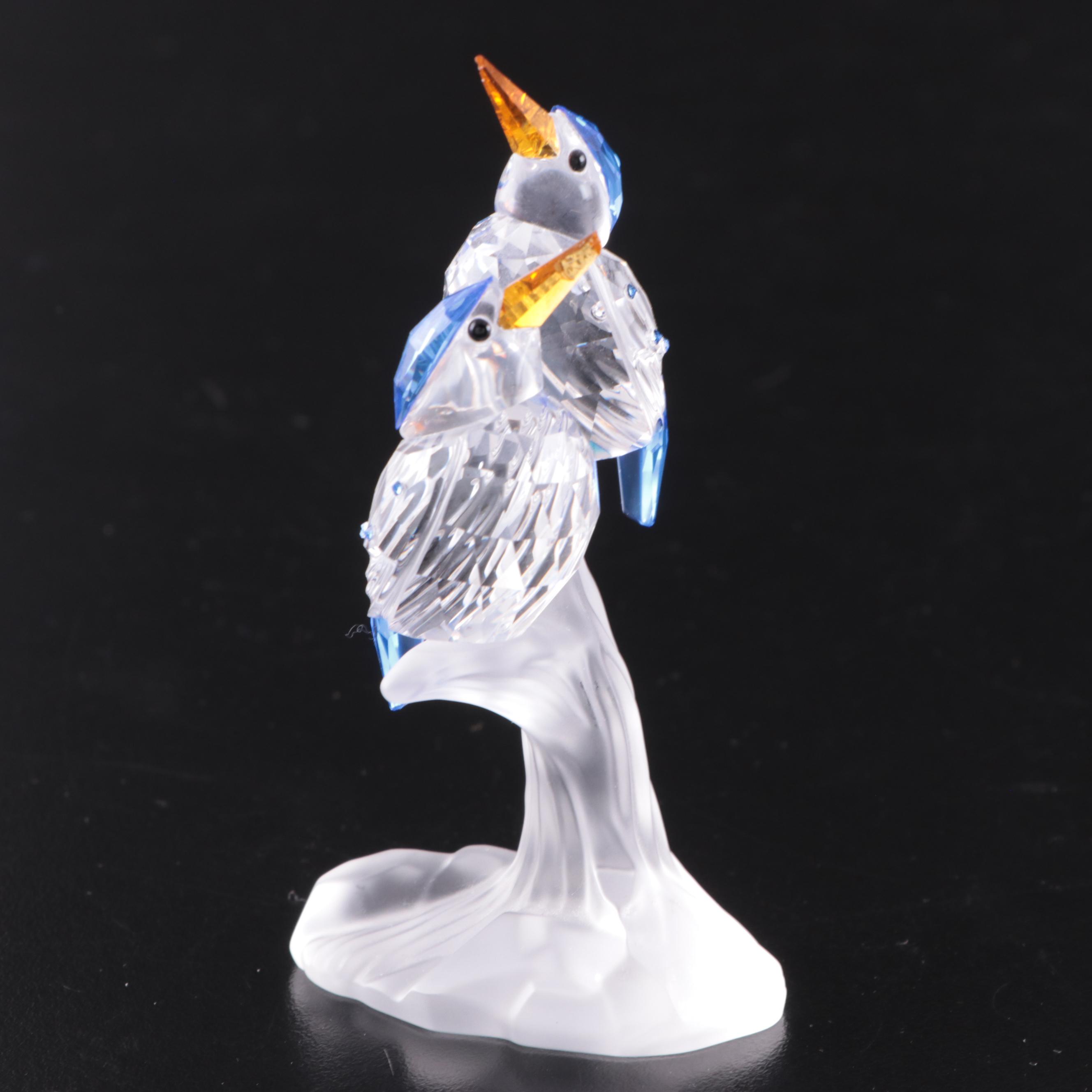 Waterford Crystal Desk Clock with Etched Glass Mirror and Other Decor