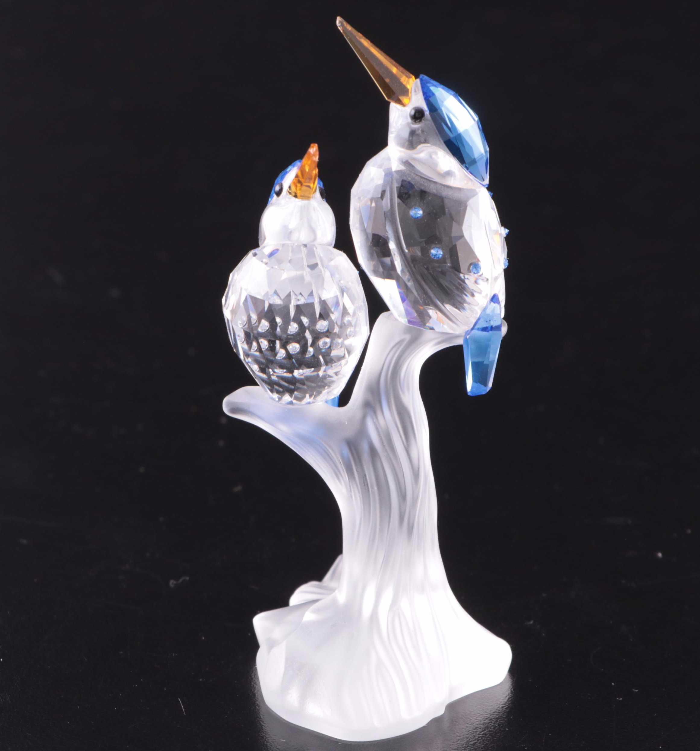 Waterford Crystal Desk Clock with Etched Glass Mirror and Other Decor