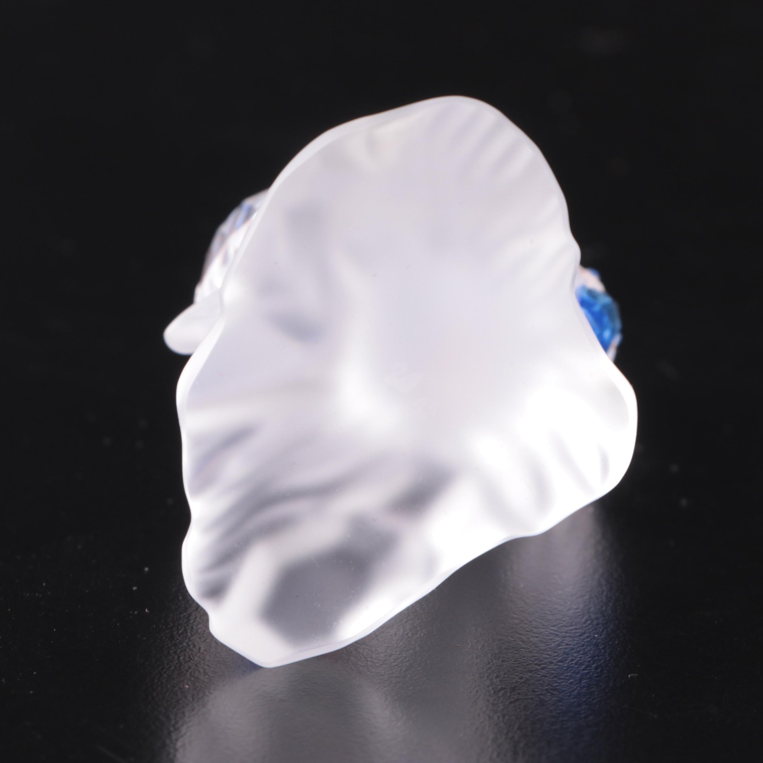 Waterford Crystal Desk Clock with Etched Glass Mirror and Other Decor