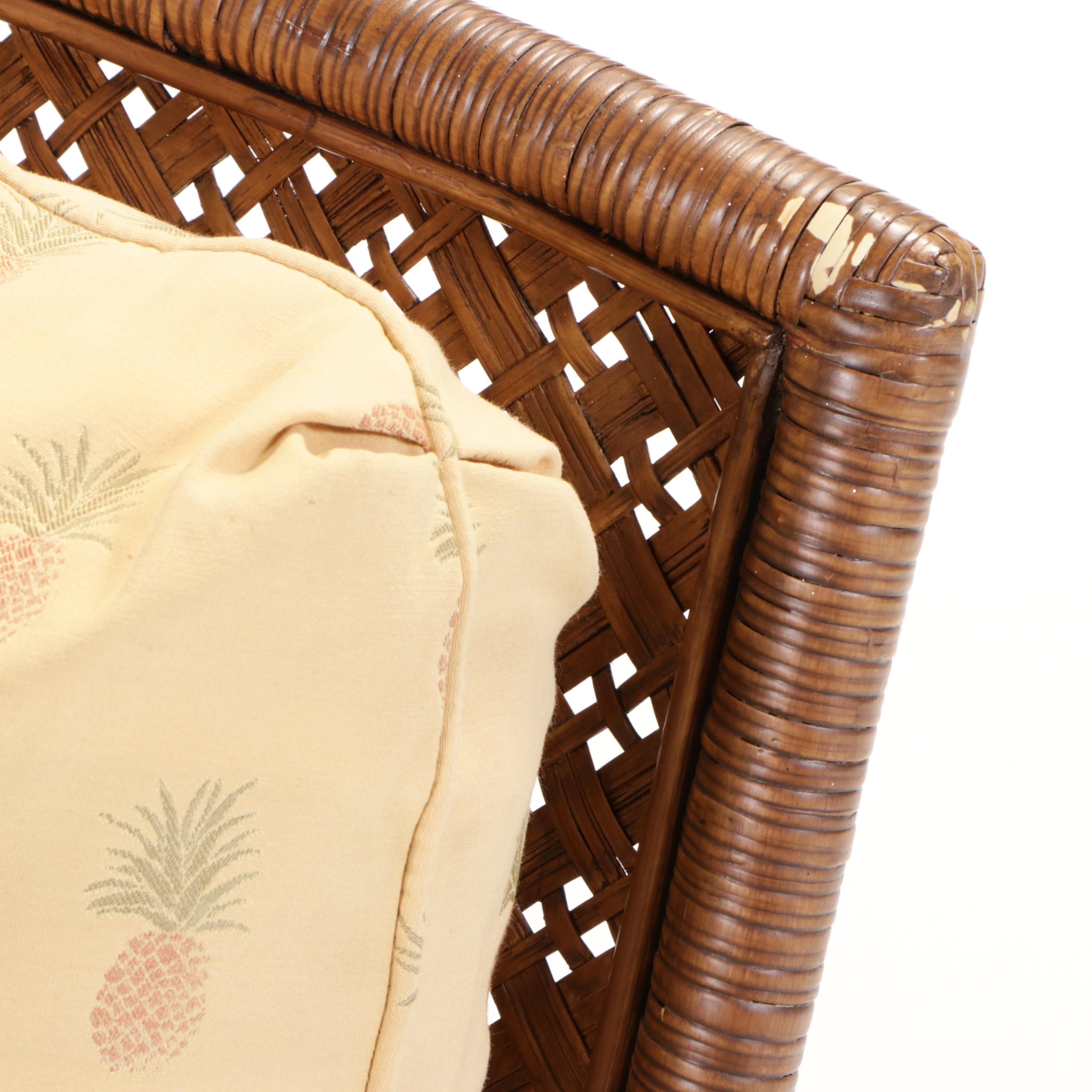 Three Tradewinds Wicker Patio Lounge Chairs EBTH