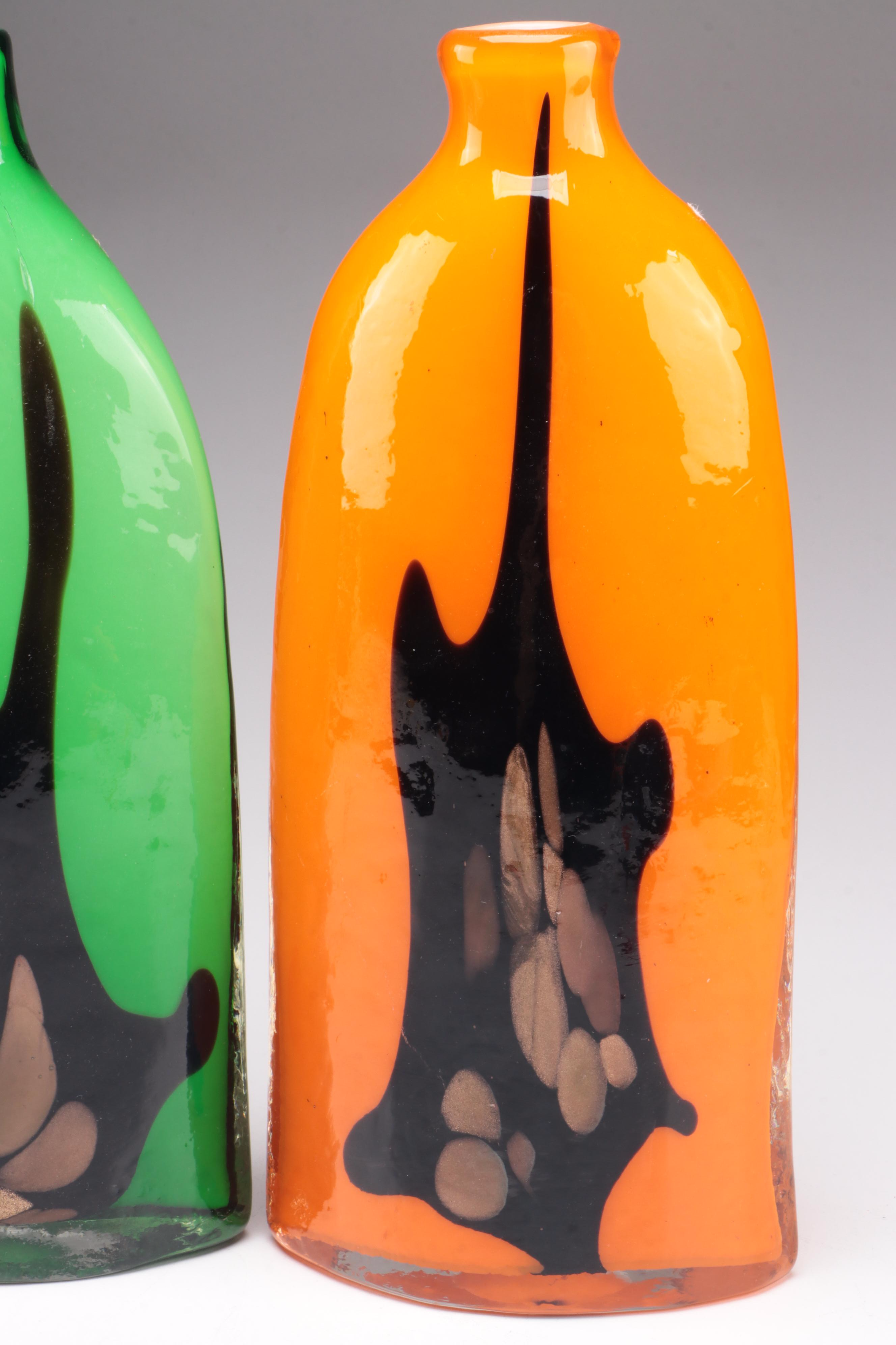 Art Glass Bottle Vases EBTH